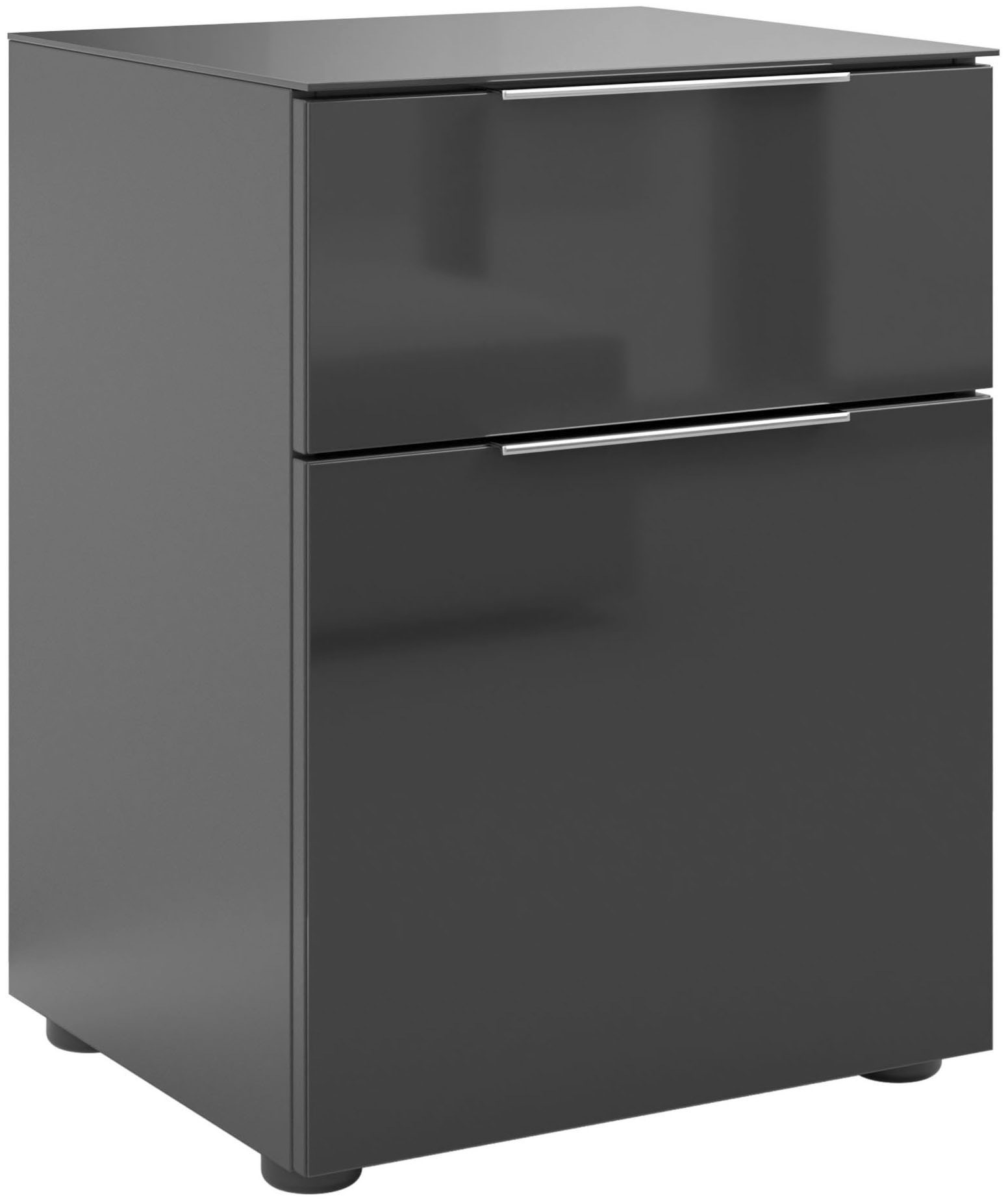 Manjana Möbel Nachtkommode "Nachtkommode mit Chrom oder Schwarz matten Meta günstig online kaufen
