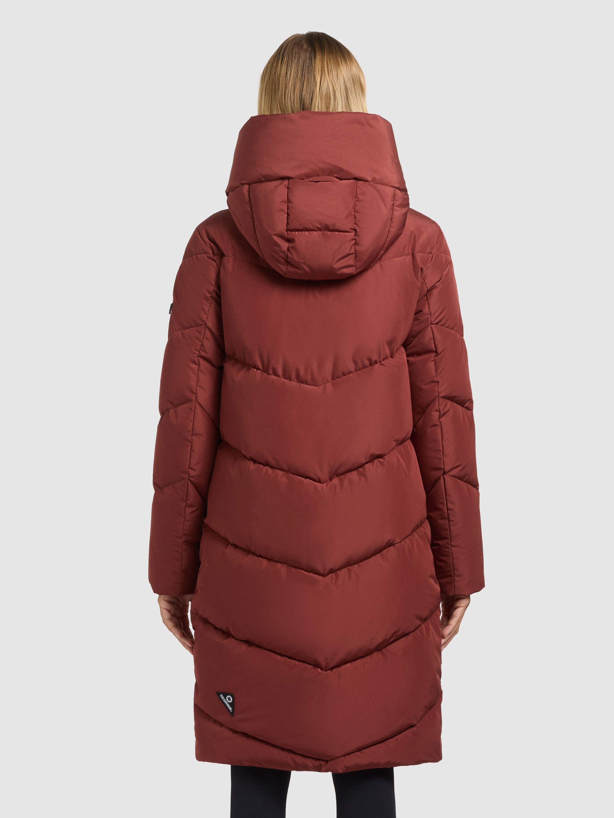 khujo Jange Quilted Coat Dark Red XL 3