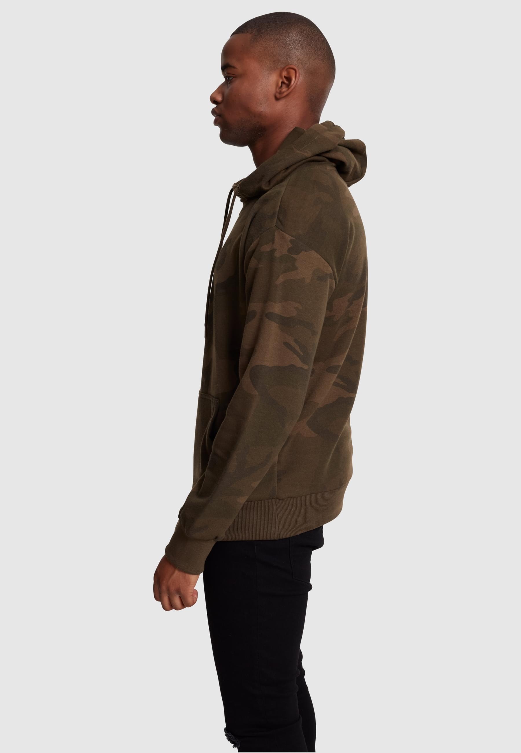 URBAN CLASSICS Kapuzensweatshirt »Urban Classics Herren High Neck Camo Hoody«, (1 tlg.)