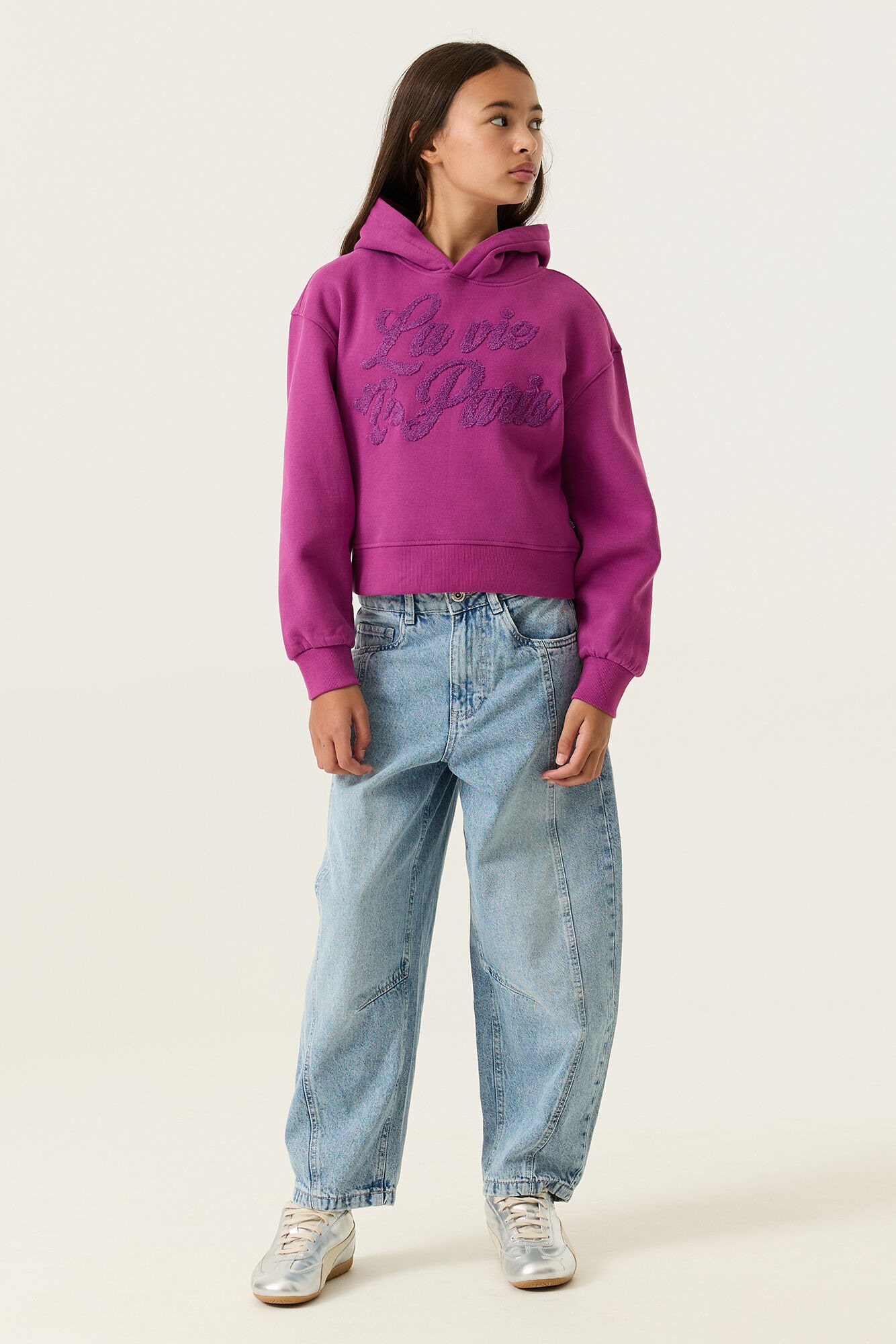 Garcia Sweatshirt , für Mädchen, in Kurzform, mit Kapuze

