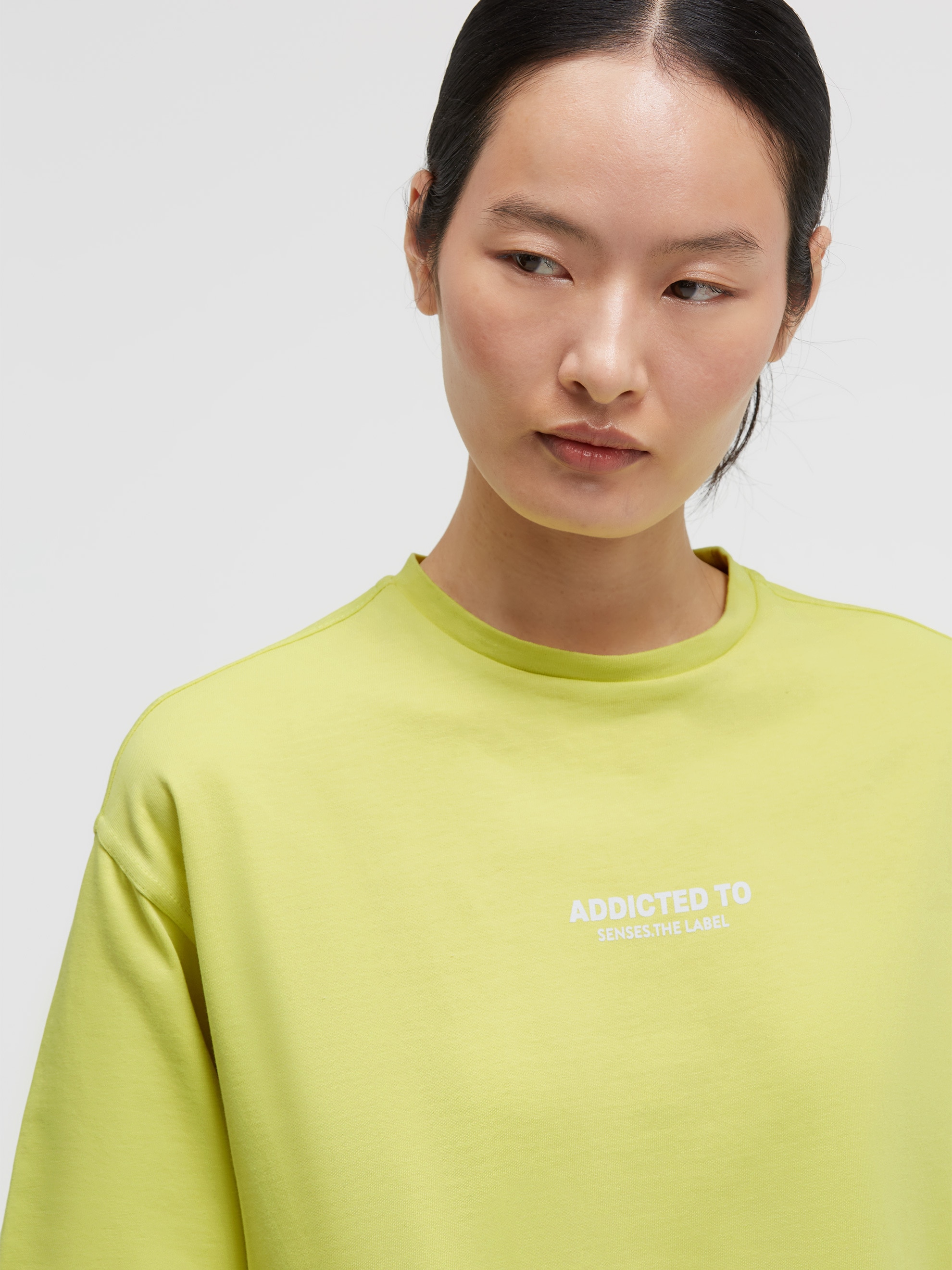 SENSES.THE LABEL Rundhalsshirt mit Seitenschlitze