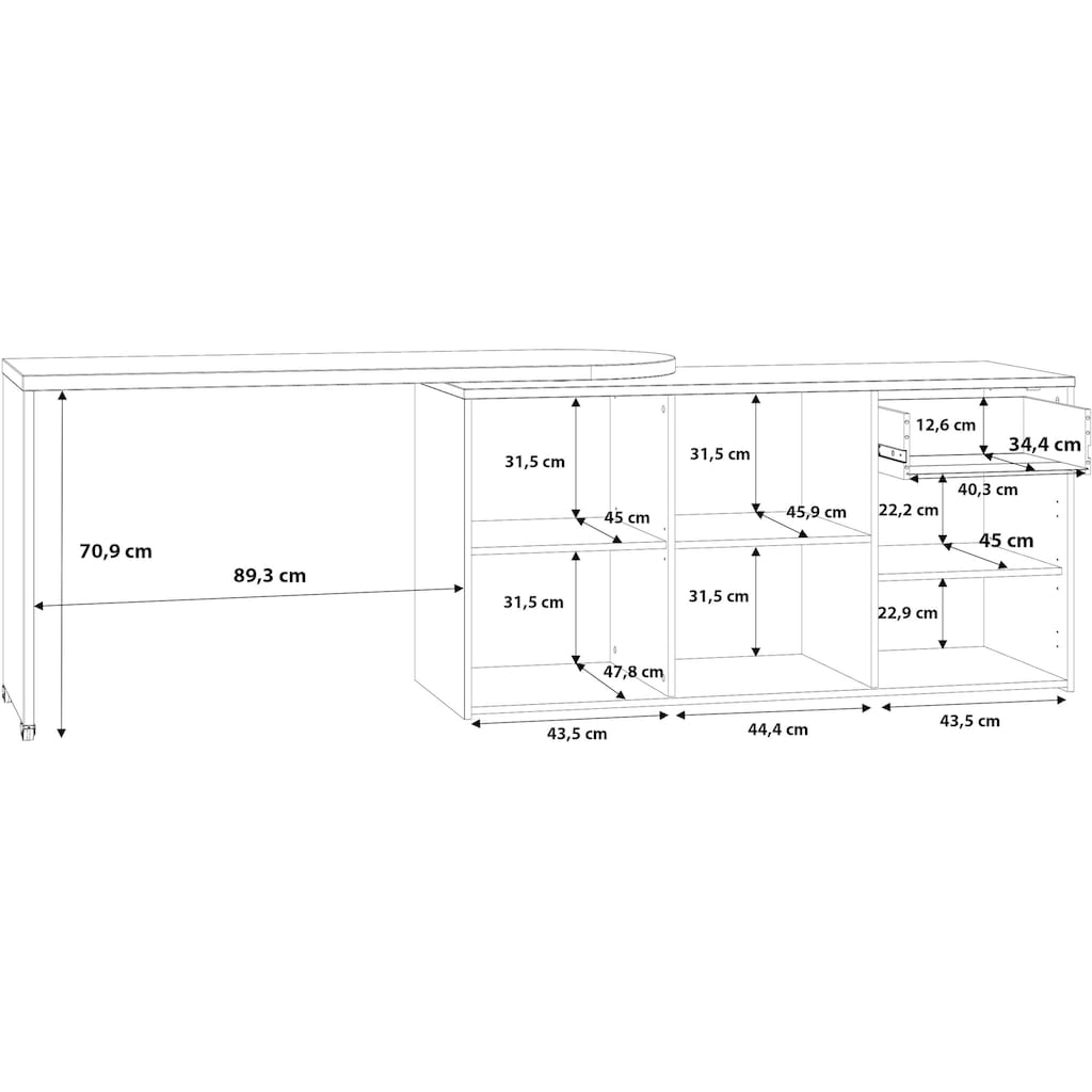 FORTE Schreibtisch »Aliklia«