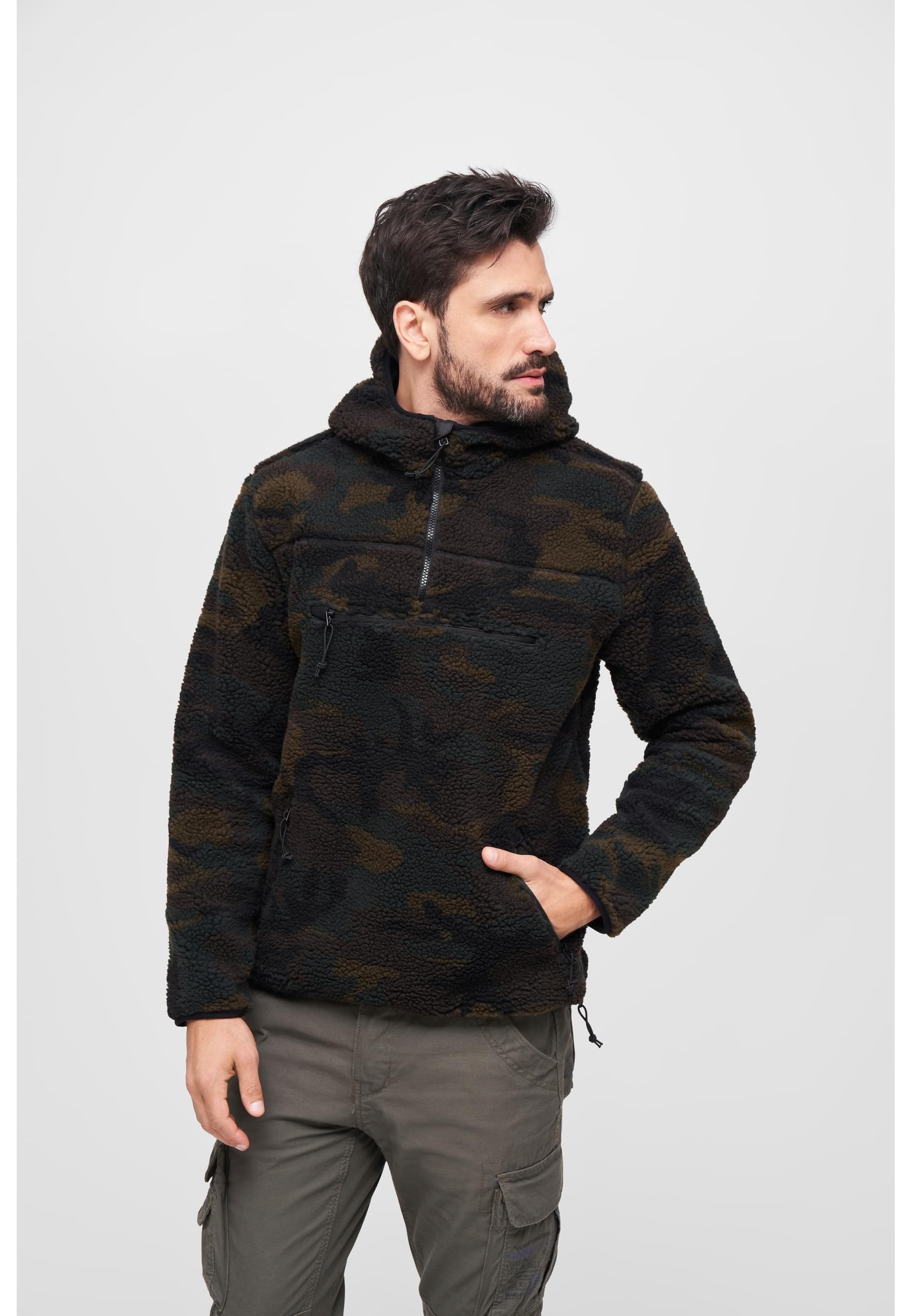 Brandit Anorak »Brandit Herren Teddyfleece Worker Pullover«, (1 St.), mit Kapuze