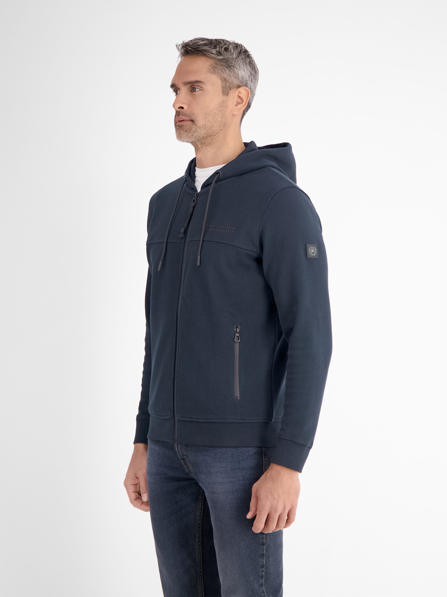LERROS Sweatjacke »LERROS Sweatjacke mit Kapuze«