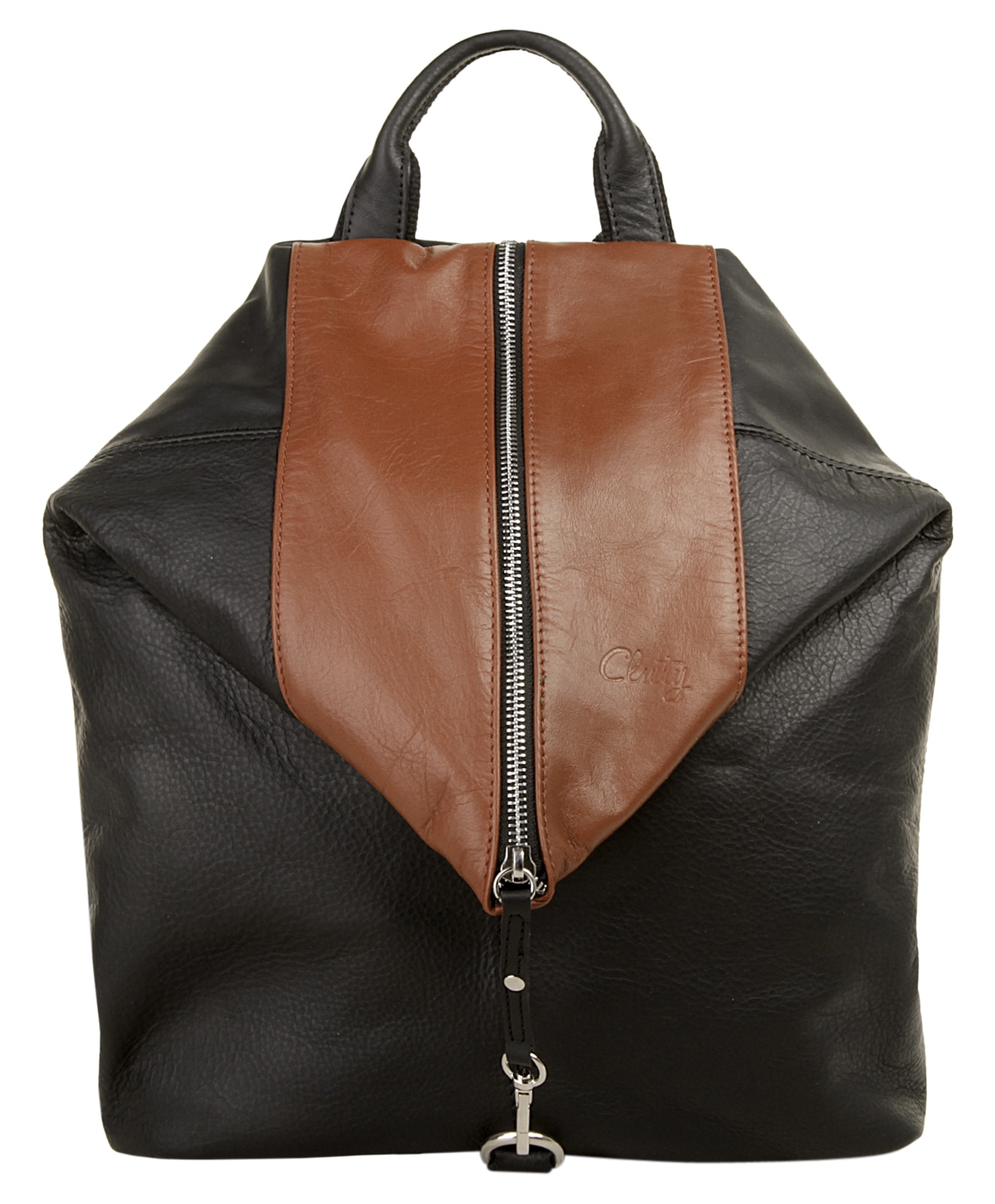 Cluty Cityrucksack, echt Leder, Made in Italy