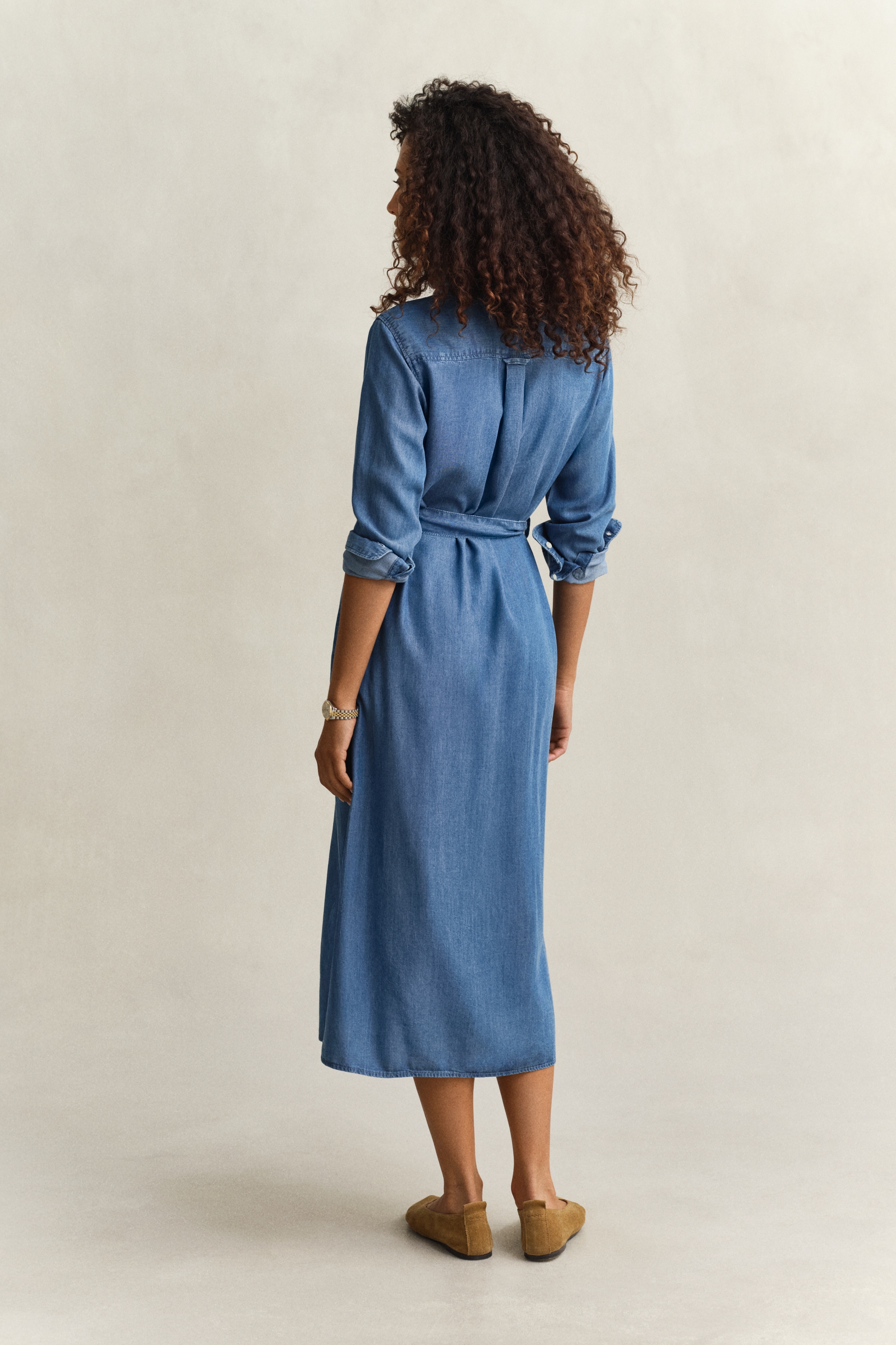 Gant Hemdblusenkleid »CHAMBRAY SHIRT DRESS« Ohne Tasche Regular fit mit Button-Down-Kragen