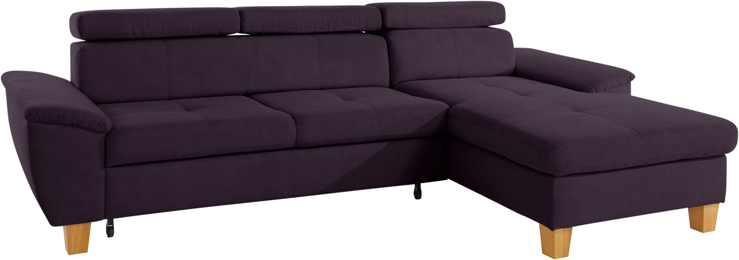 exxpo - sofa fashion Ecksofa »Enya, aufwendige Detailverarbeitung, hoher Sitzkomfort, bequem, L-Form«, inkl. Kopfteilverstellung, wahlweise mit Bettfunktion und Bettkasten