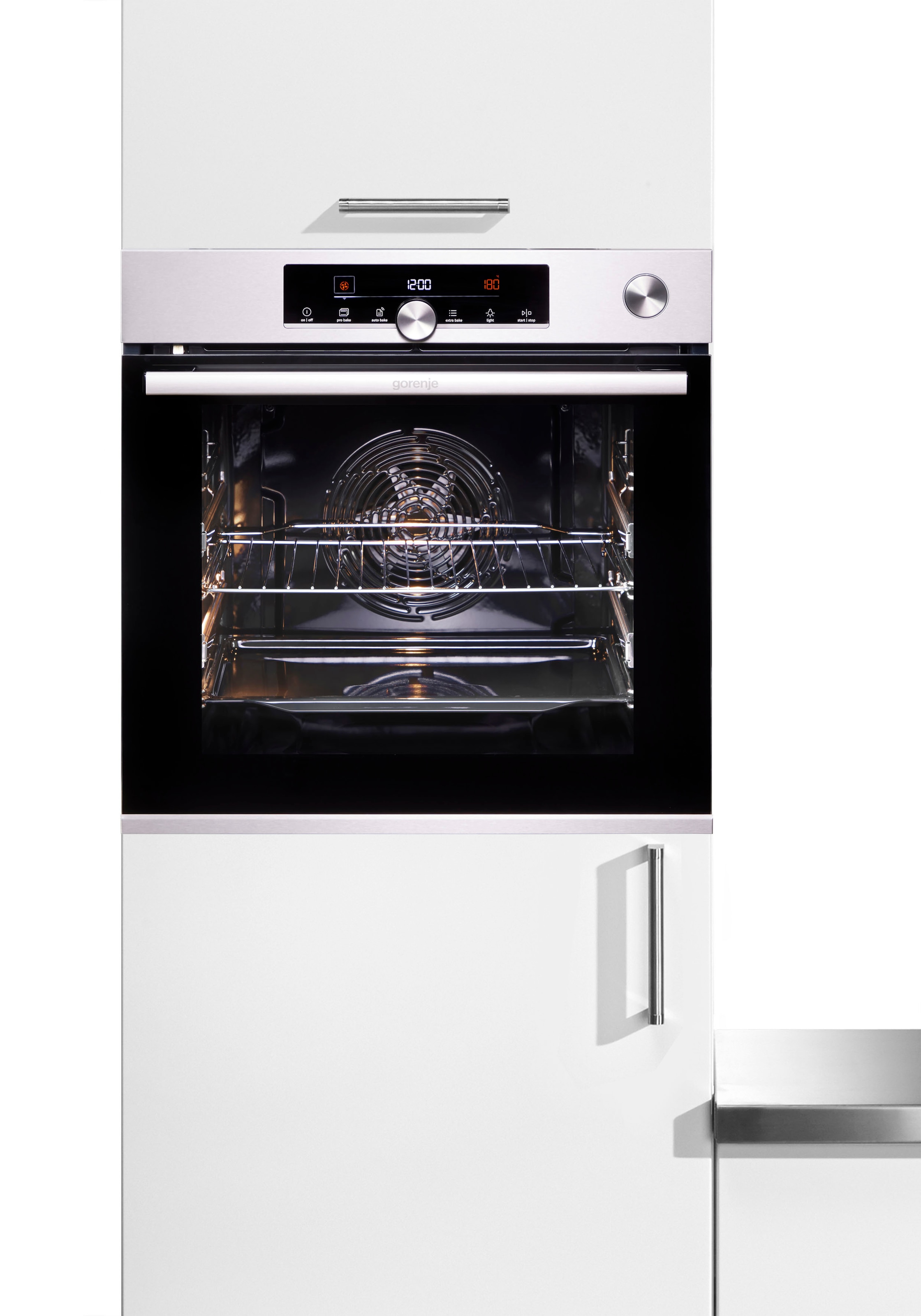 GORENJE Backofen »BPSA 6747«, BPSA6747A08XWI, Pyrolyse, 2fach Teleskopauszug, Wassertank für Dampf