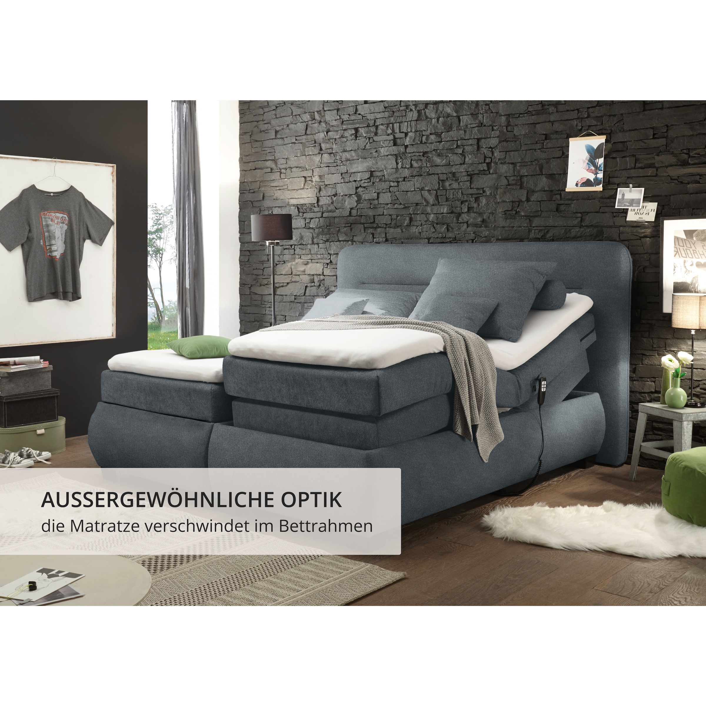 ED EXCITING DESIGN Boxspringbett »Evolution« inkl. Motor und Topper