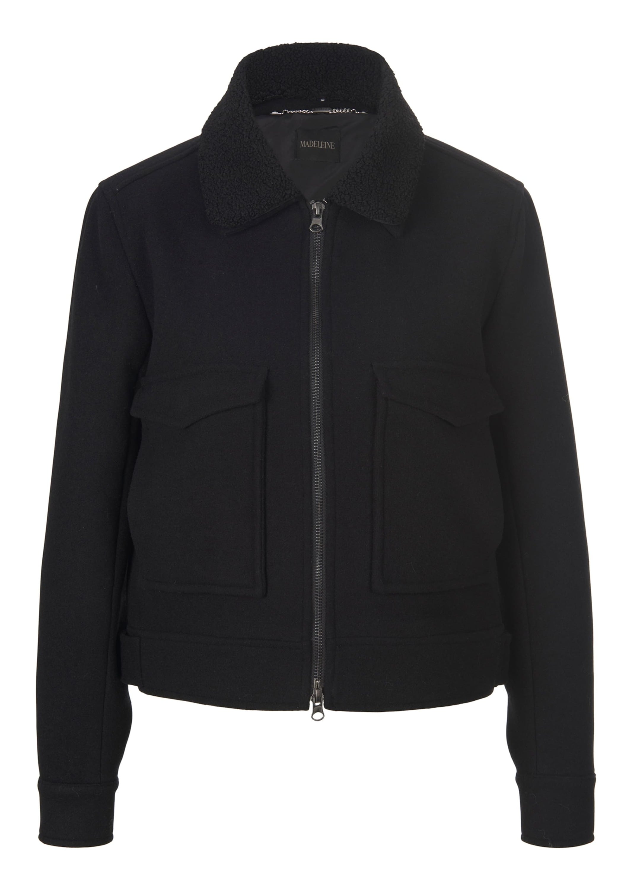 MADELEINE Outdoorjacke "Jacke Kurzjacke mit abnehmbarem Webpelzkragen"