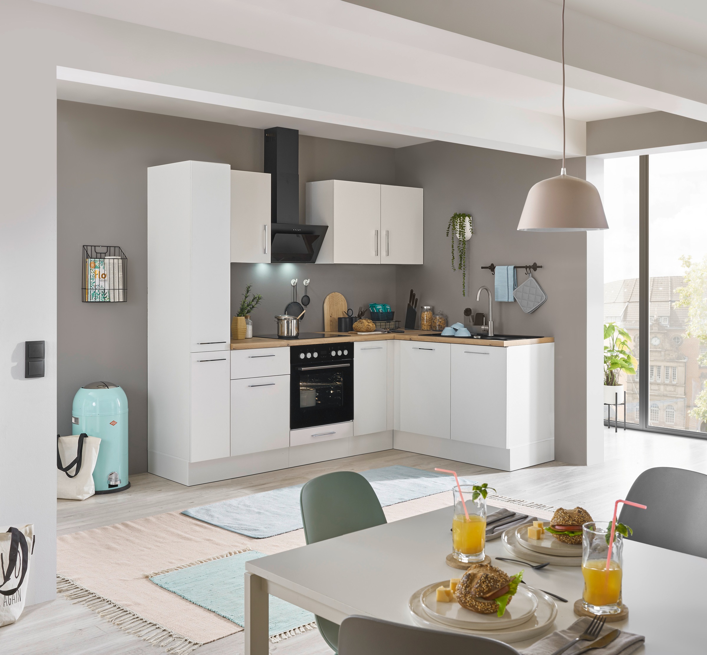 BASIC by Balculina Winkelküche »Turin«, Stellbreite 240x175 cm, wahlweise mit E-Geräten