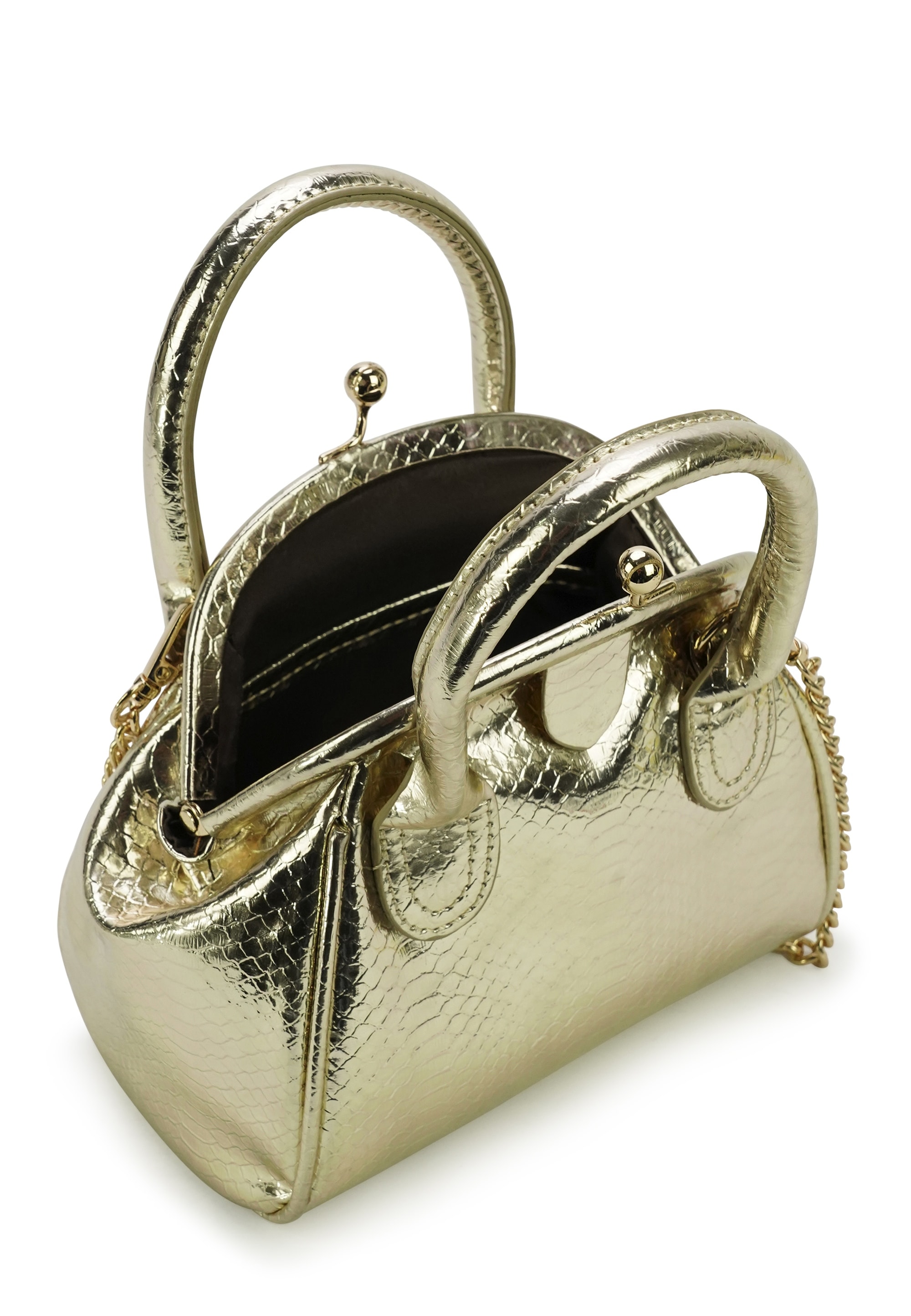 Harpa Henkeltasche »VALENTINA« in glänzender Kroko-Optik