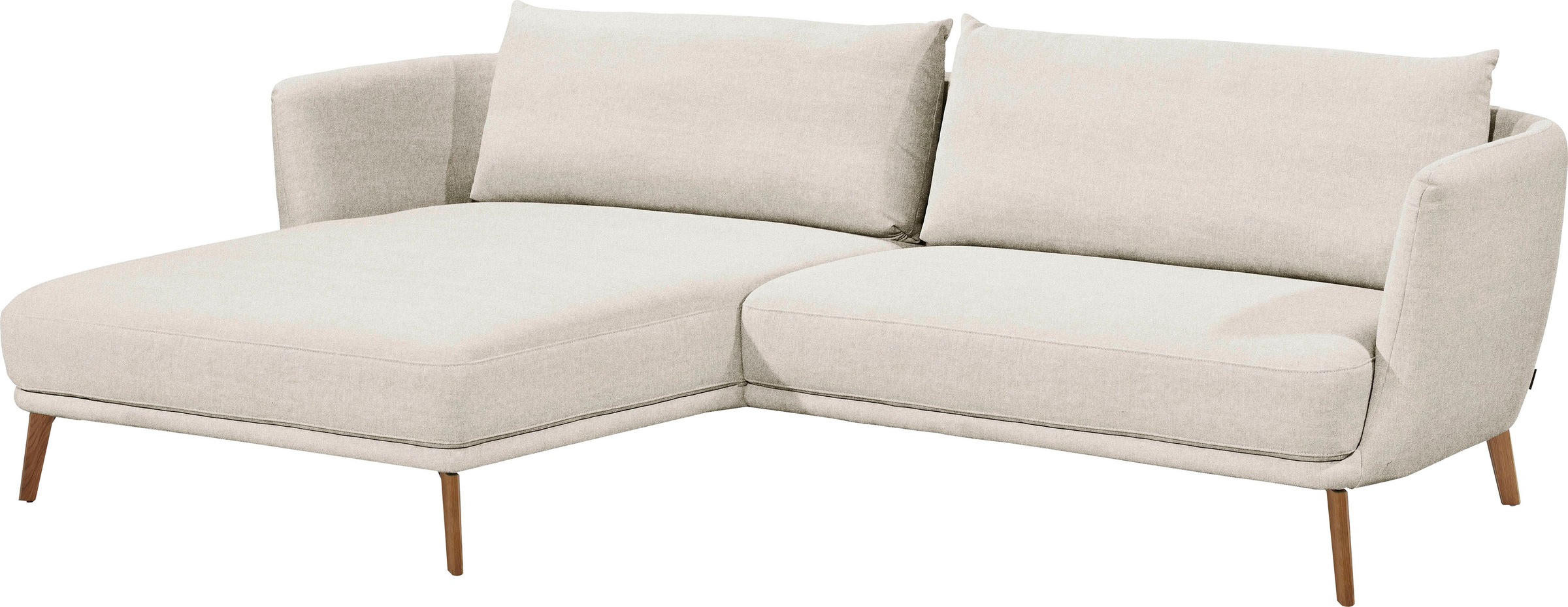 SCHÖNER WOHNEN-Kollektion Ecksofa »Pearl - 5 Jahre Hersteller-Garantie, auch in Bouclé L-Form«, Maße (B/H/T): 270/71/160 cm, Füße aus Massivholz