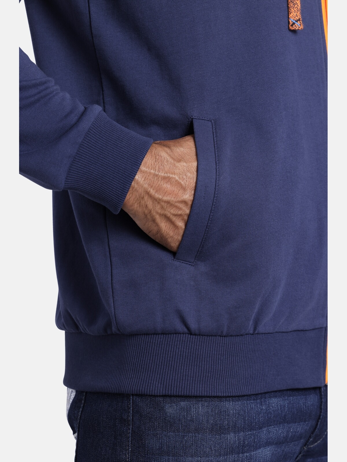Jan Vanderstorm Kapuzensweatjacke »Sweatjacke RODERICH«, aus atmungsaktiver Baumwolle