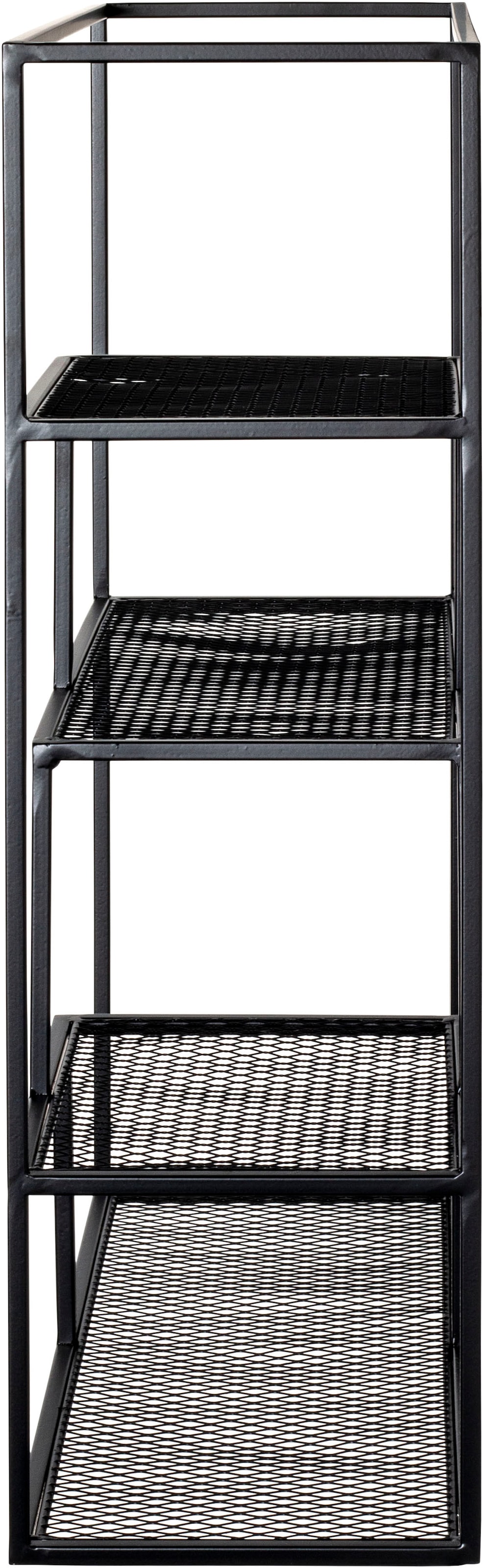 HAKU Wandregal »Hängeregal, Wandboard« rechteckig - aus Metall Schwarz - B/T/H 50/18/60 cm