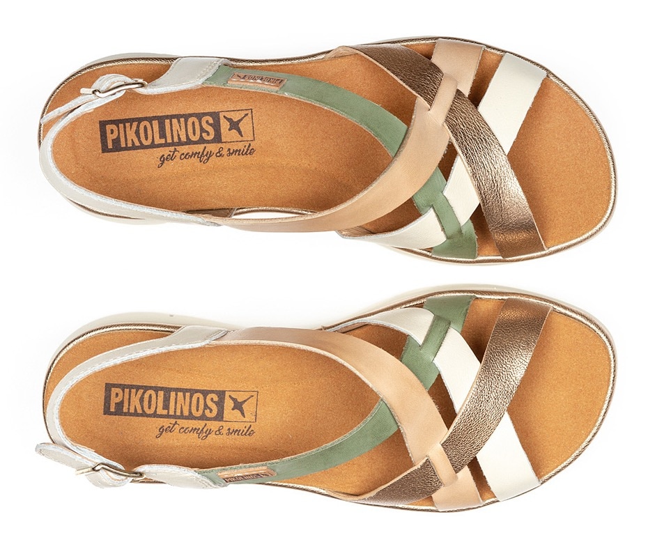PIKOLINOS Sandalette »PALMA«, Sommerschuh, Sandale, Keilabsatz, mit Metallic Details