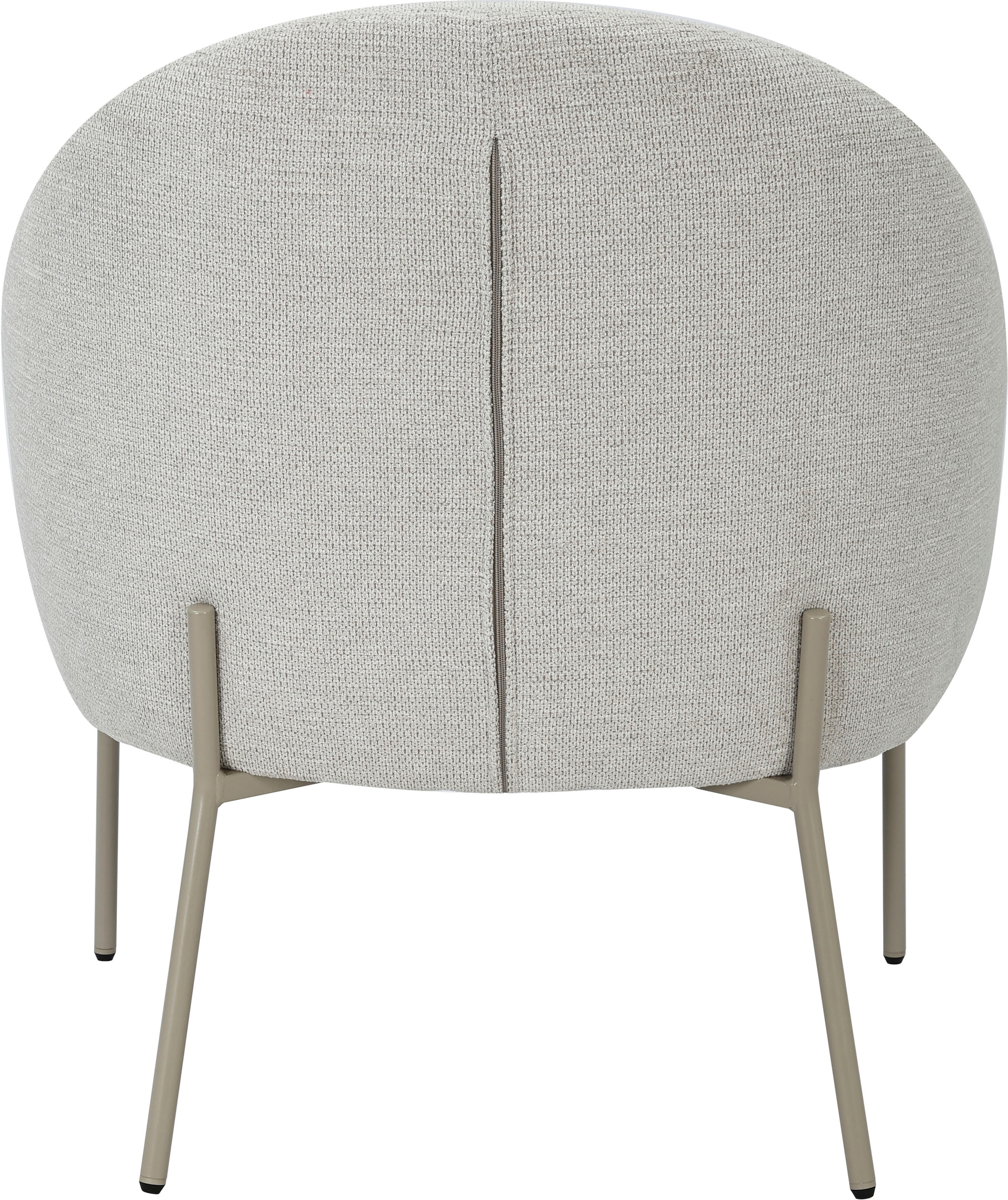 INOSIGN Loungesessel »MOVILLE Designstuhl mit filigranen Metallbeinen«, Cocktailsessel, farblich abgestimmte Metall-Beine, Webstoff