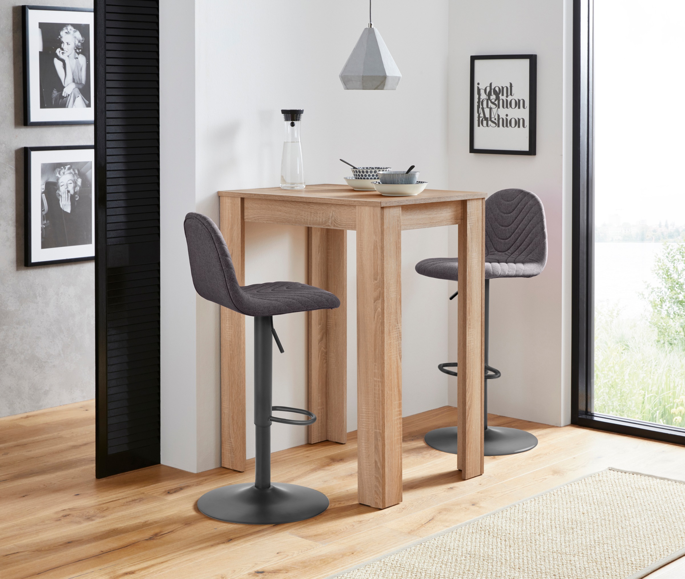 Homexperts Bargruppe »Nika-Circus 2«, (Set, 3 tlg., Tisch mit 2 Barhockern) kaufen