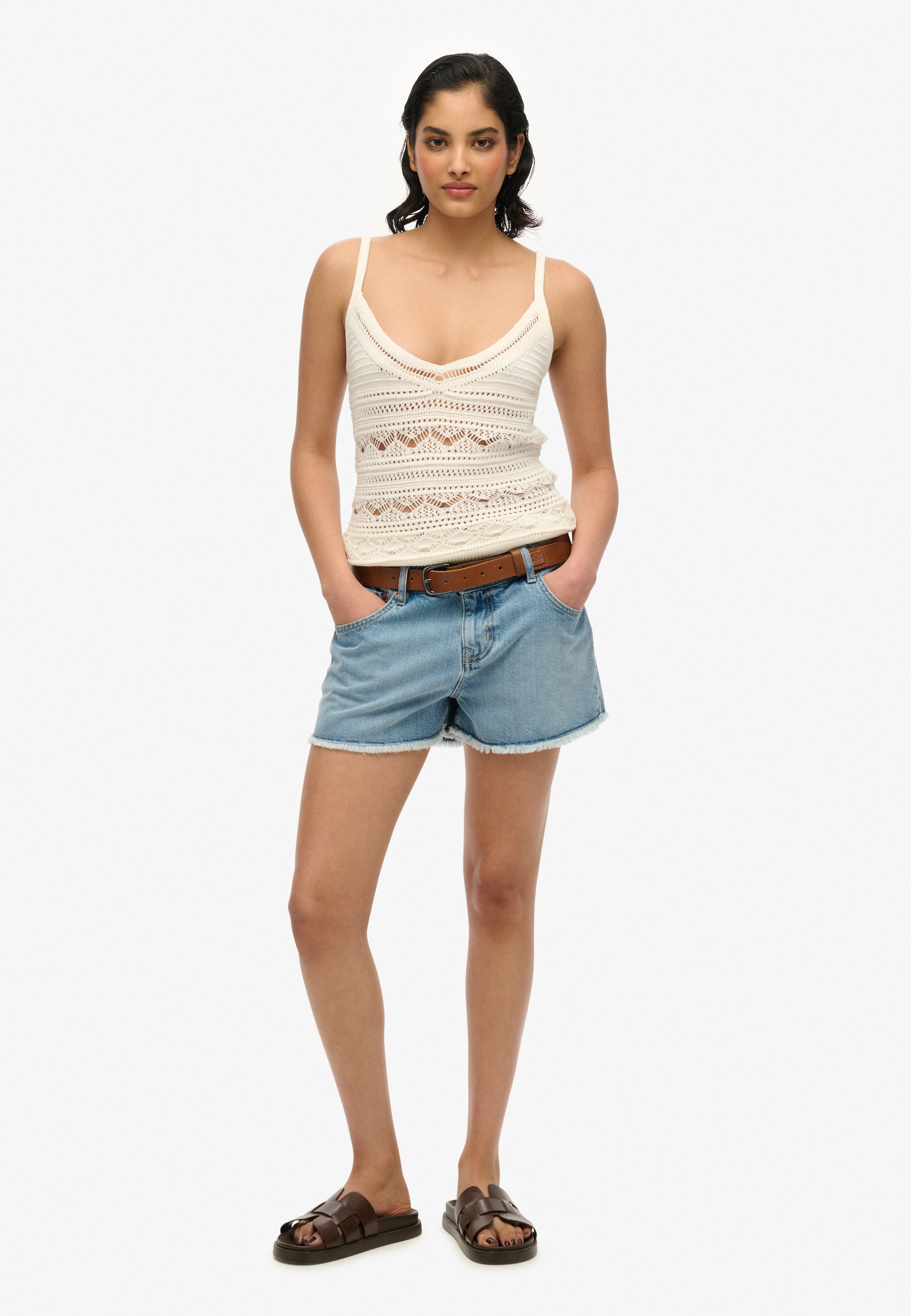 Superdry Jeanshotpants »MID RISE DENIM HOT SHORT«