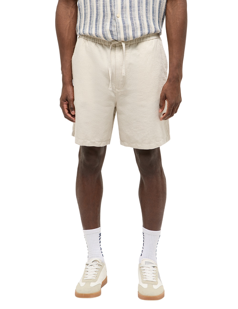 MUSTANG "Herren Style Linen Jogger Shorts"