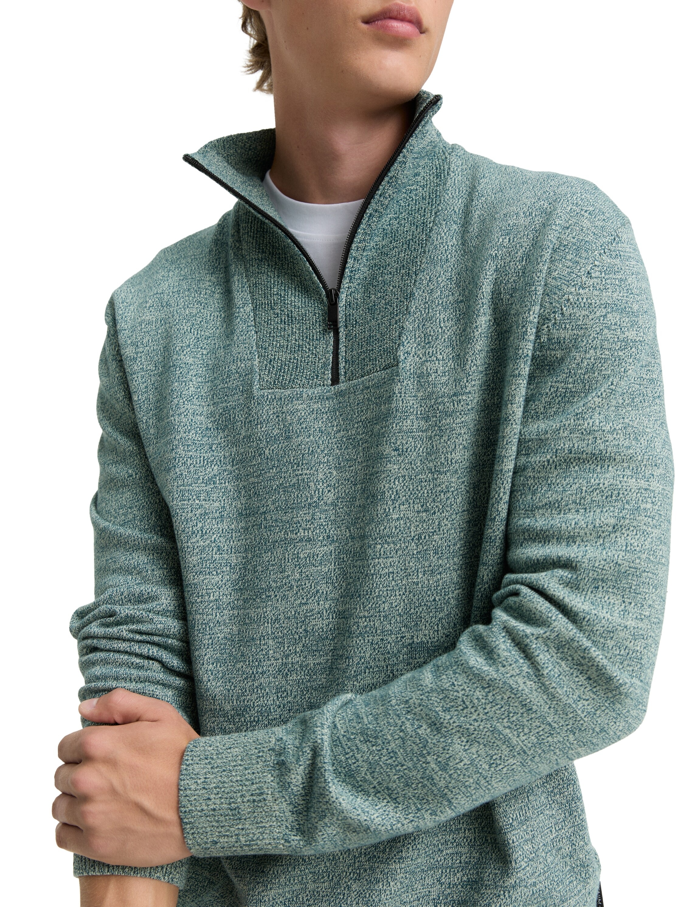 Thumbnail - TOM TAILOR Denim Strickpullover mit Rippbündchen