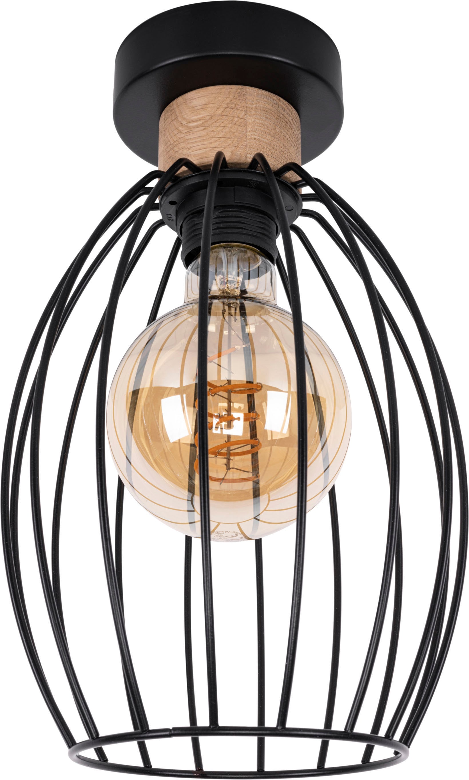 Home affaire Deckenleuchte »Wellin«, 1 flammig-flammig, Deckenlampe in moderner Optik mit Metallschirm, Made in Europe