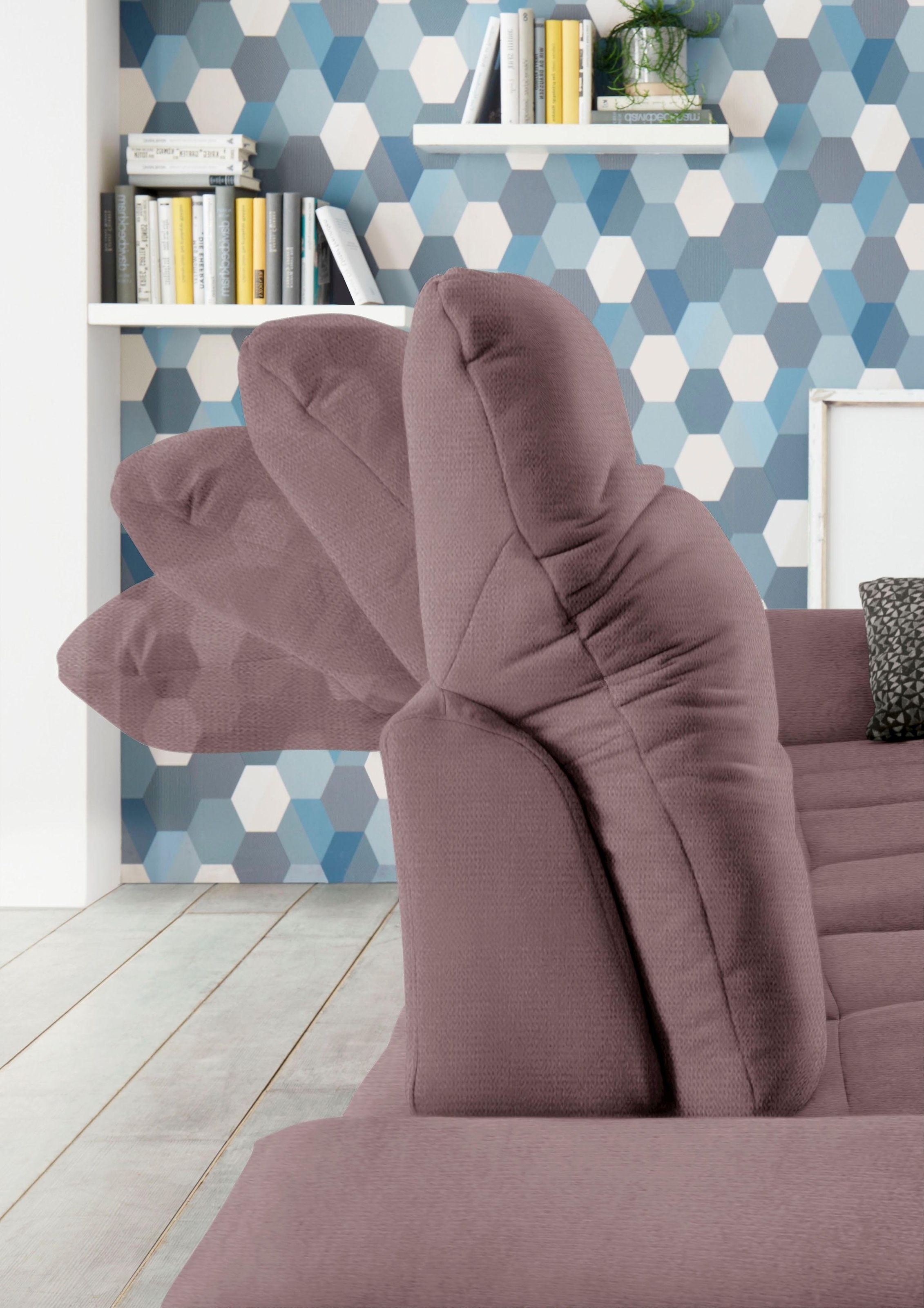 set one by Musterring Ecksofa "SO4100 V" mit verstellbaren Kopfteilen, wahl günstig online kaufen