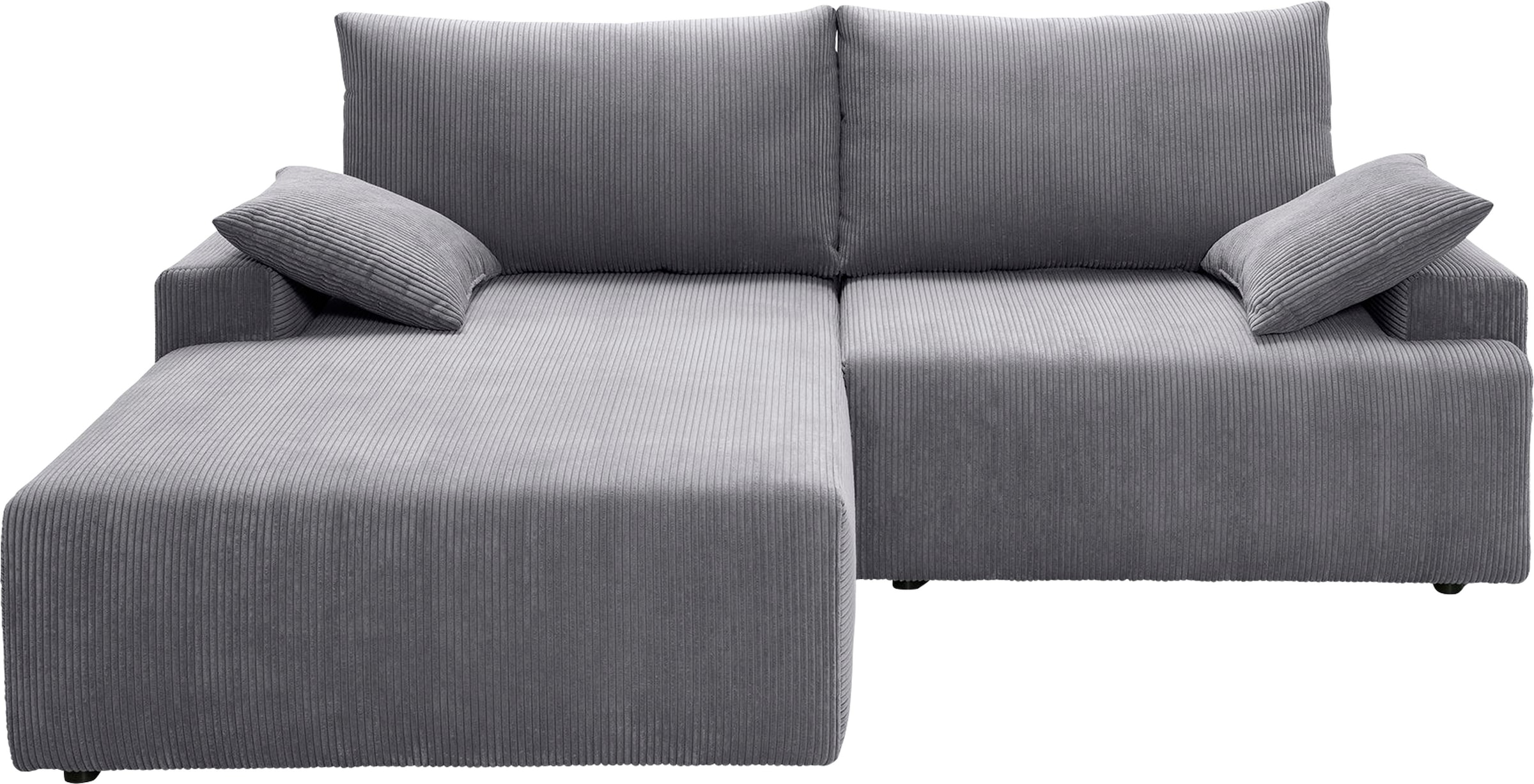 exxpo - sofa fashion Ecksofa »Orinoko, aktuelles Design und hoher Sitzkomfort, L-Form«, inkl. Bettfunktion und Bettkasten, schöne Farben im angesagten Cord