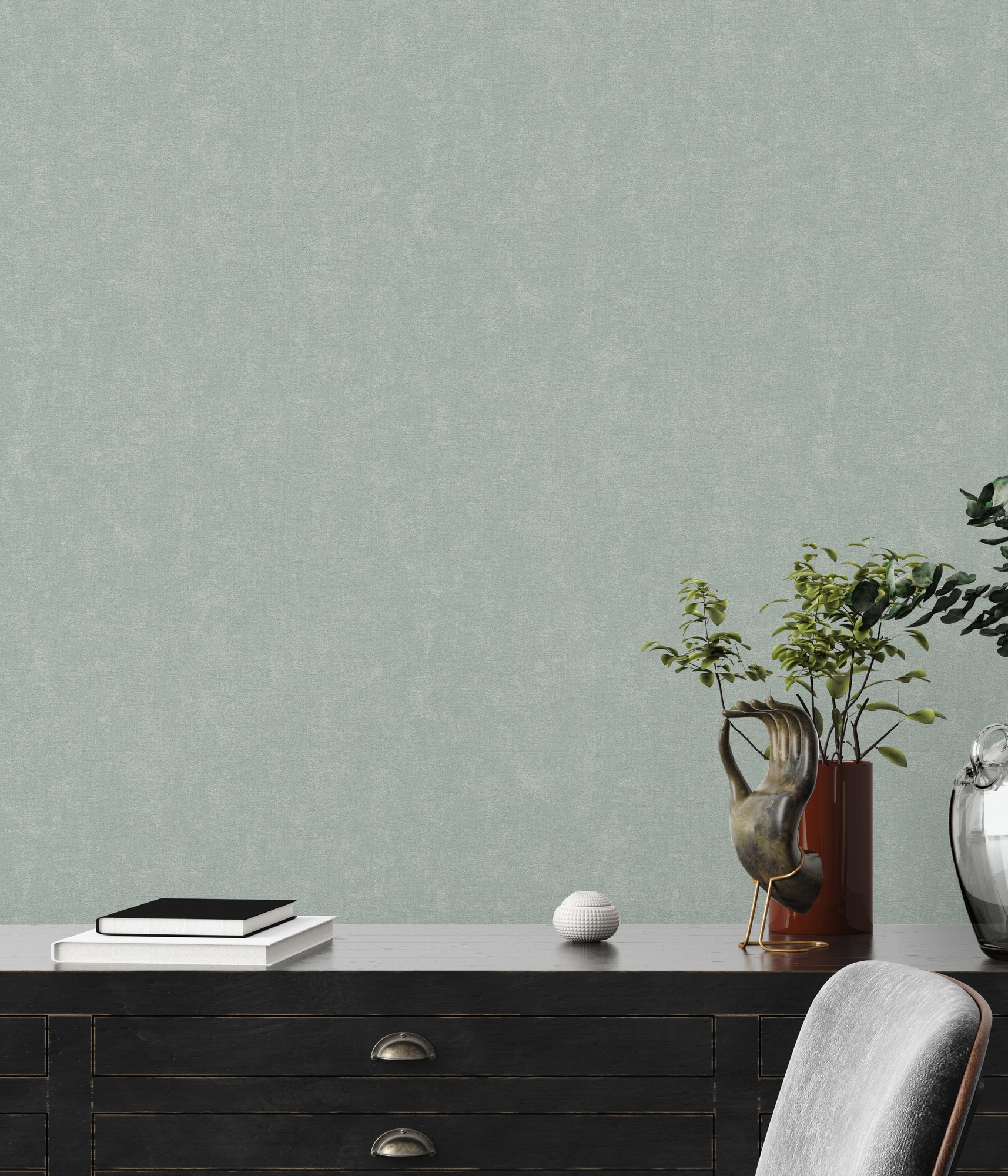 A.S. Création Vliestapete »Casual Living einfarbige Tapete Unitapete Putzoptik Putzoptik«, matt, Vliestapete einfarbig für Schlafzimmer Küche Wohnzimmer Uni Design