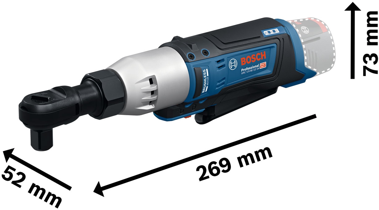 Bosch Professional Akku-Ratschenschrauber »GRC 12V-60 1/2 SN solo« ohne Akku und Ladegerät