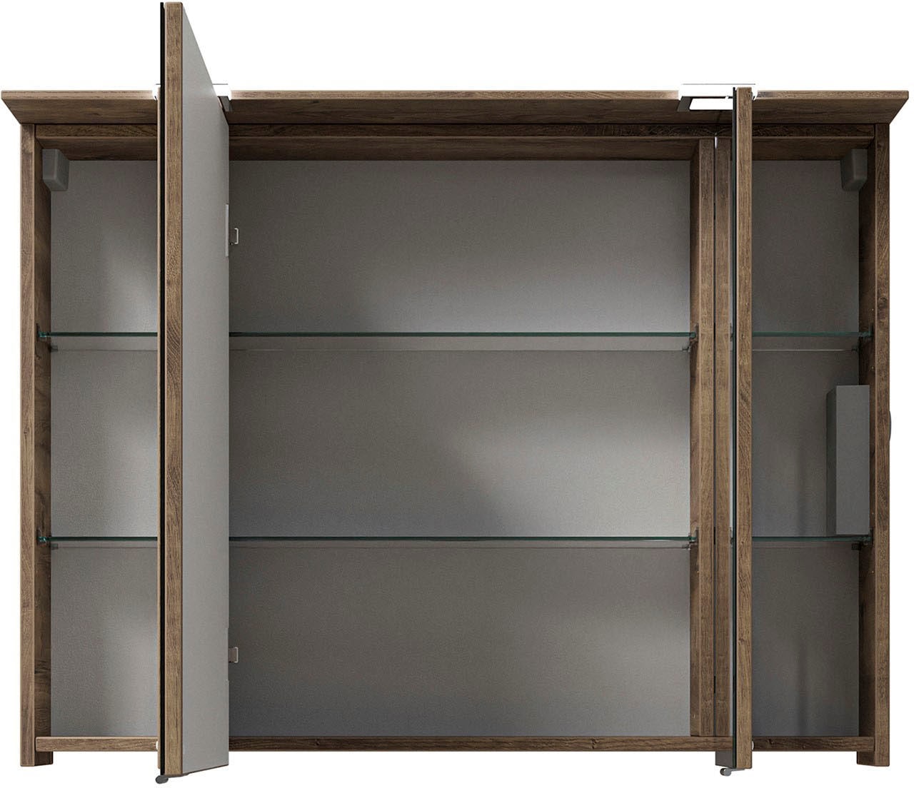 Saphir Badmöbel-Set »Serie 6025 2-teilig Mineralmarmor-Waschtisch mit LED-Spiegelschrank« 2 Stk. tlg.