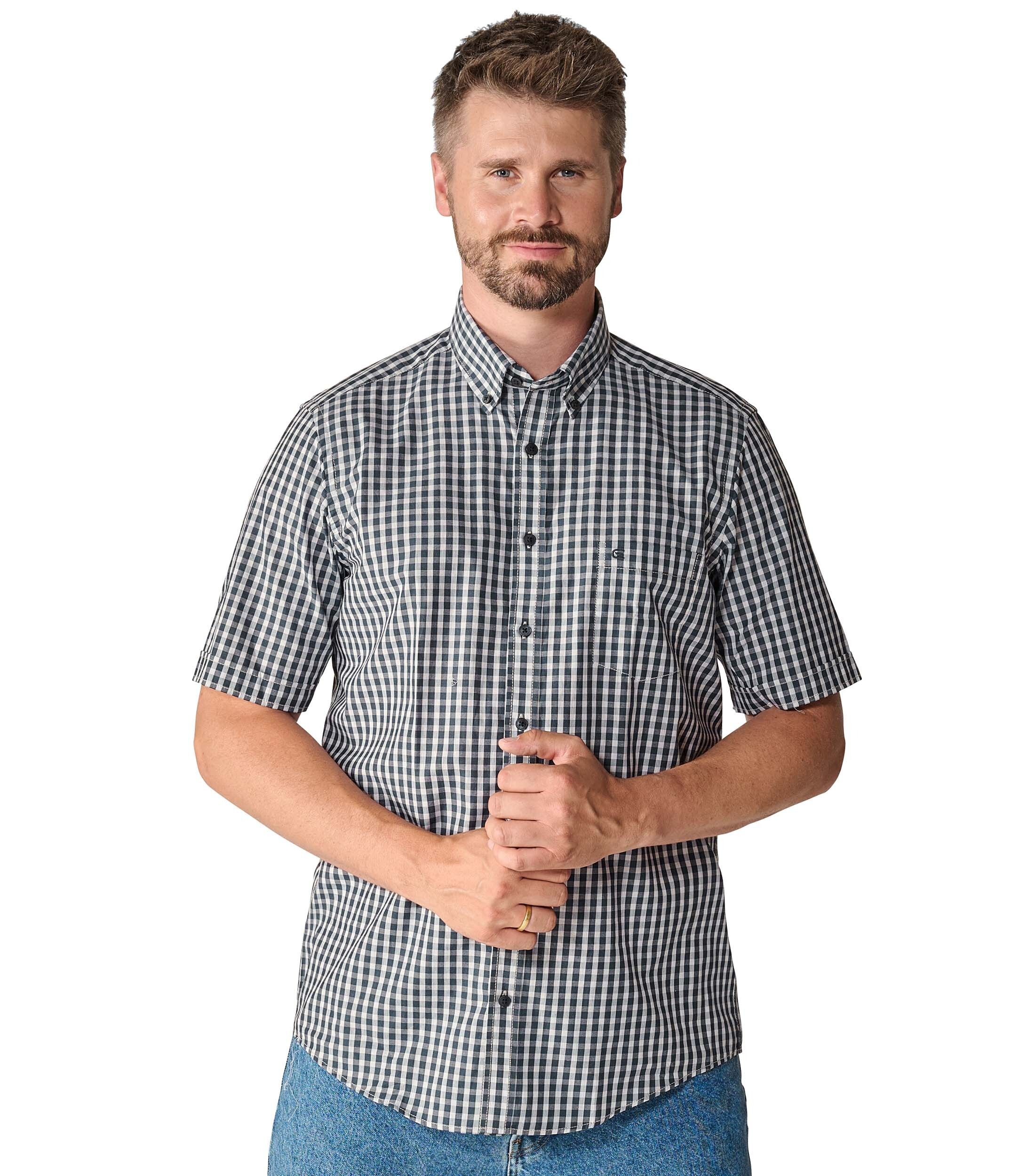 CASAMODA Kurzarmhemd "CASAMODA Freizeithemd Kurzarm kariert" günstig online kaufen