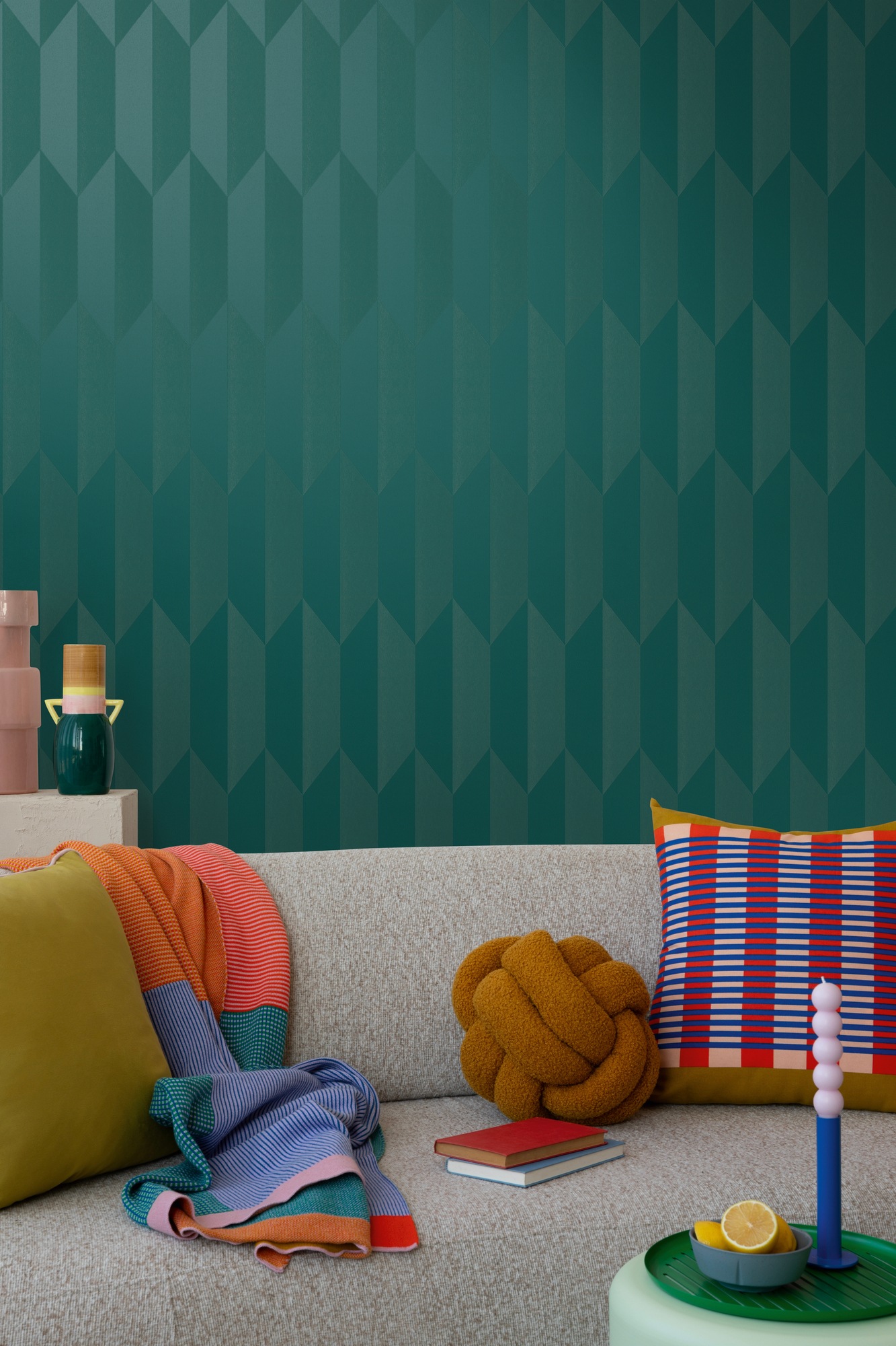 CosmoLiving by Cosmopolitan Vliestapete »Graphic Groove-Playful Tapete« glänzend strukturiert Geometrisches Design mit modernem 3D-Effekt