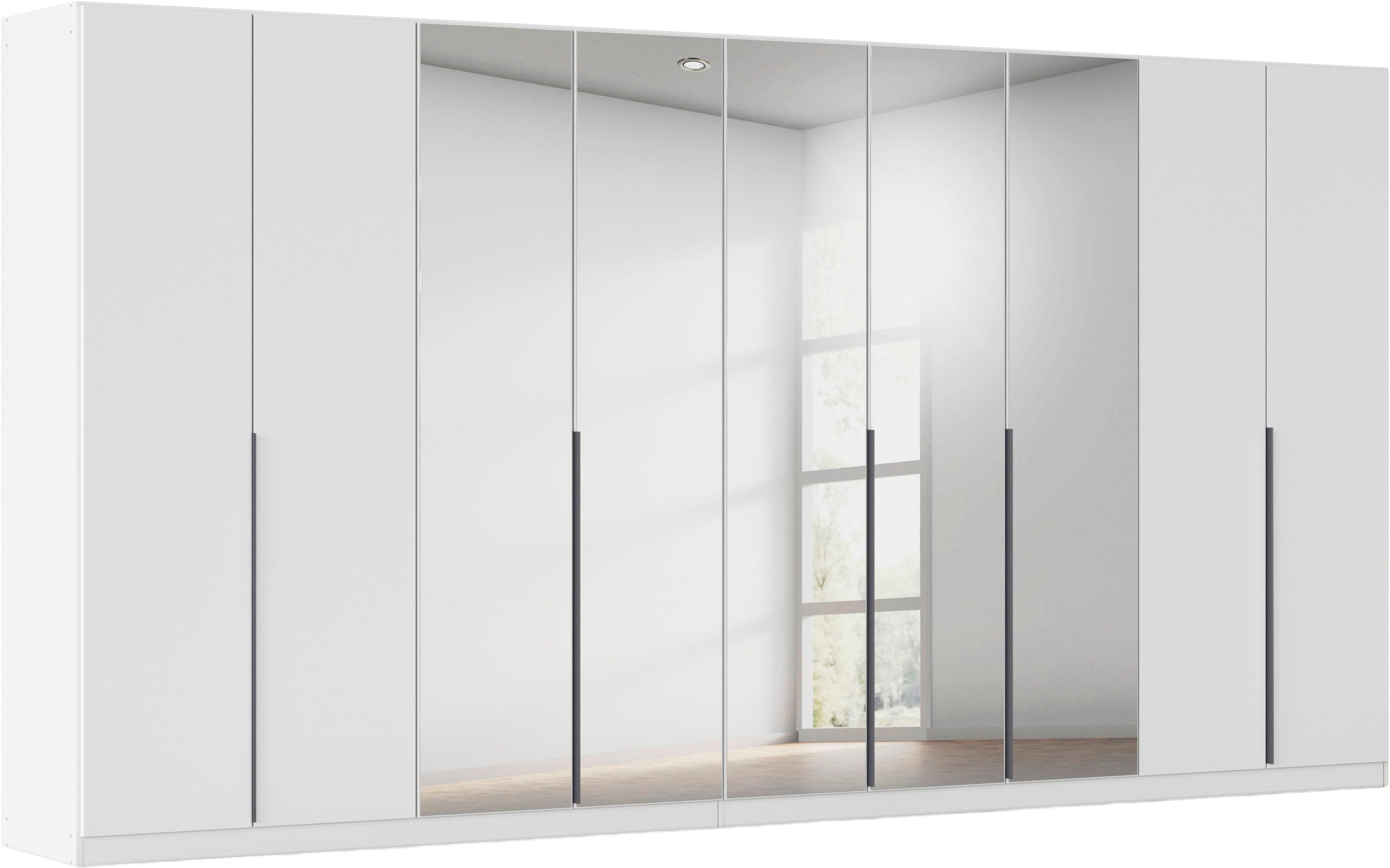 OTTO home Drehtürenschrank "Kleiderschrank Schrank Garderobe AGORDO mit Dekor- oder Hochglanzfront" in zwei Griff-Farben, Breiten 91-405 cm, durchdachte Innenausstattung, in 8 Breiten und 2 Höhen MADE IN GERMANY