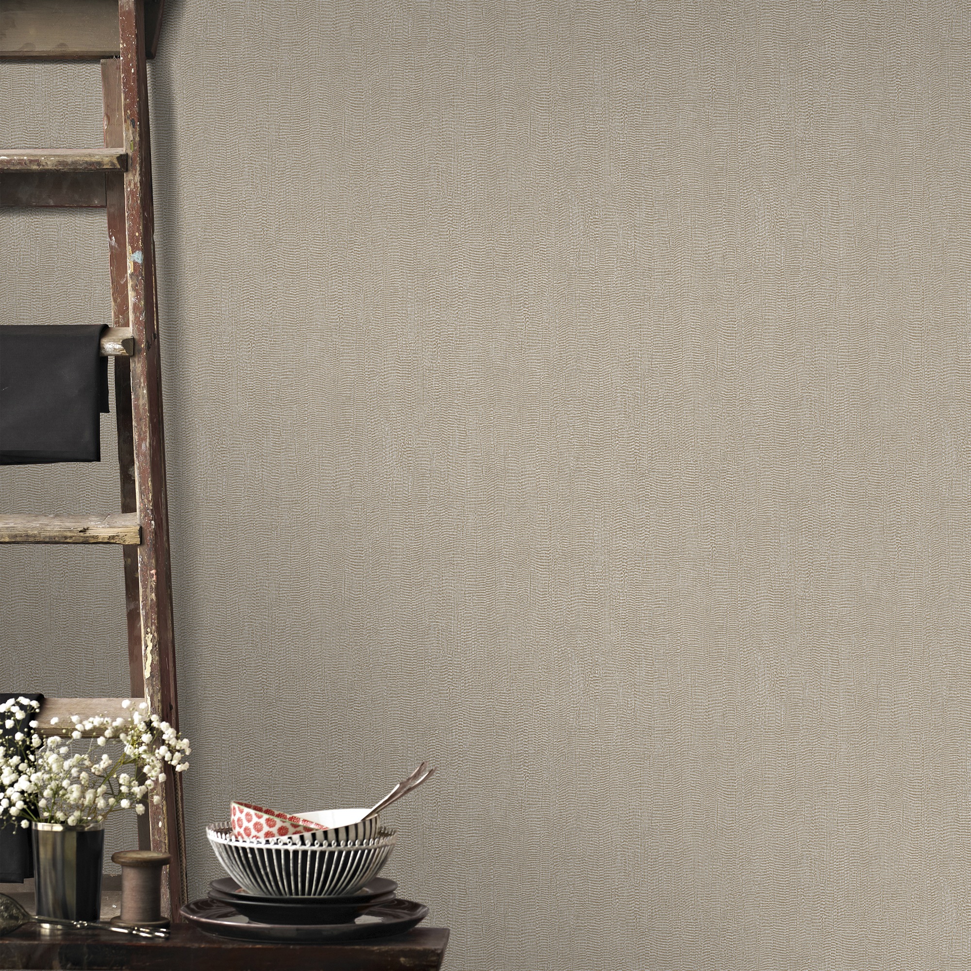 Superfresco Easy Vliestapete "Uni Glitzer Effekt" neutral geprägt 10mx52cm (ca. 5m2)
