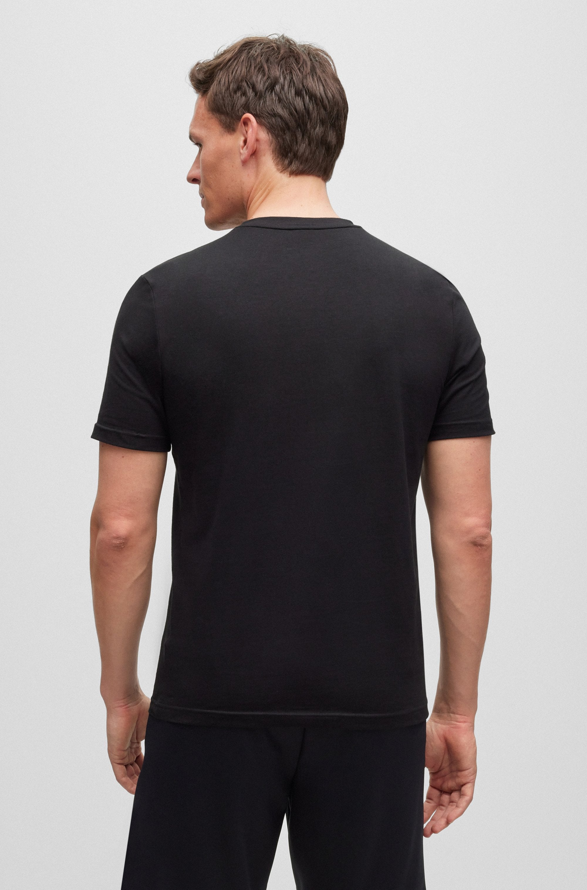 BOSS GREEN T-Shirt, (Packung, 2), mit Logodruck
