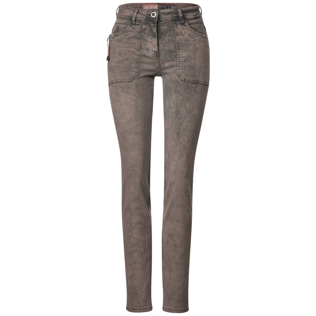 Cecil Slim-fit-Jeans, mit Zipper-Detail