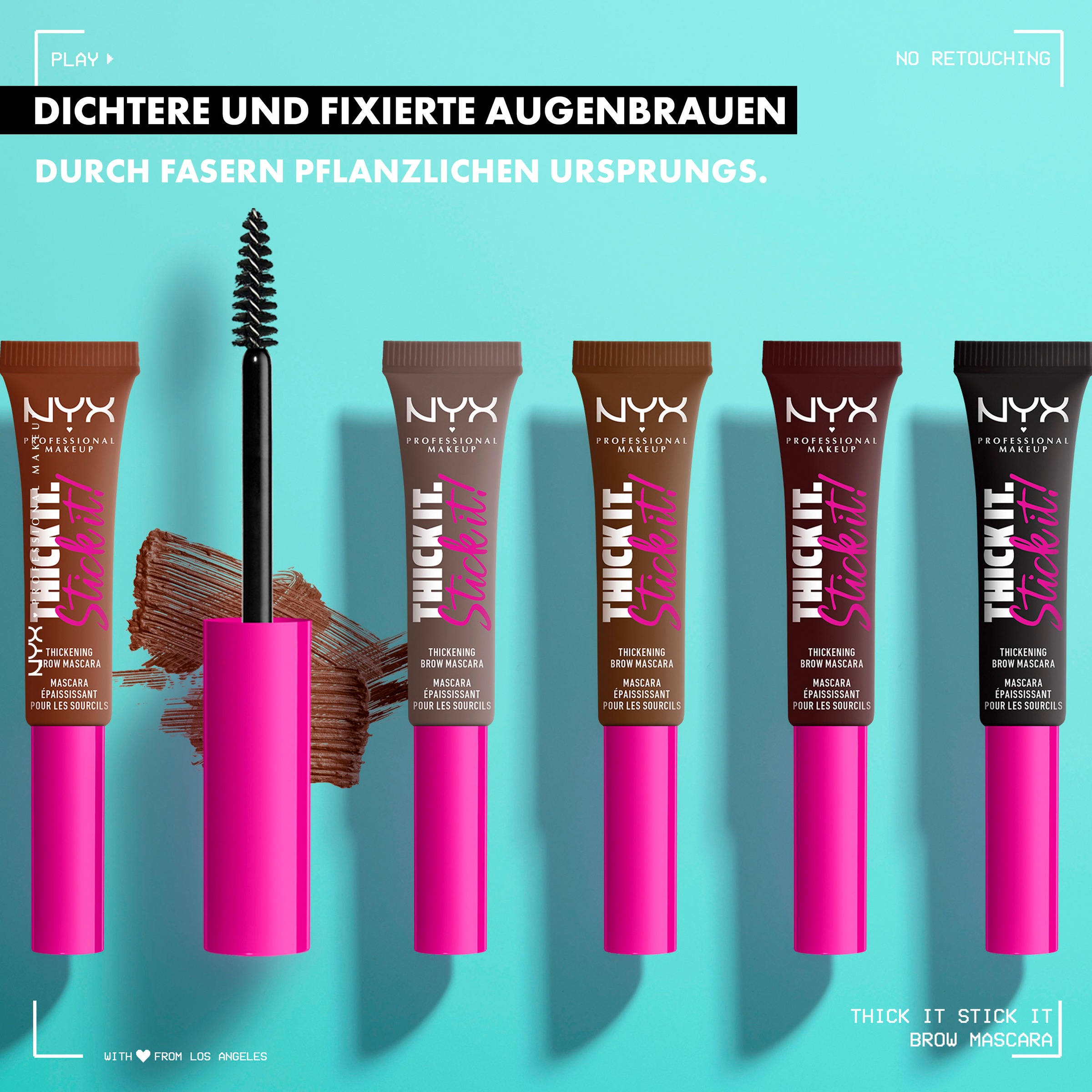 NYX Augenbrauen-Kosmetika »Professional Makeup Brow Mascara«, mit feiner Verdichtungstechnik