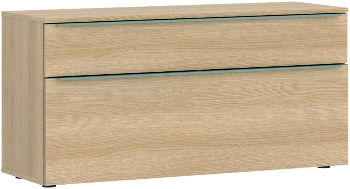 TOM TAILOR HOME Lowboard "COLOR PUZZLE 3 – 1 Klappe 1 Schublade mit farbigem Griff und Füßen" Kommode, Breite 110 cm,mit Klappe und Schublade, viel Stauraum