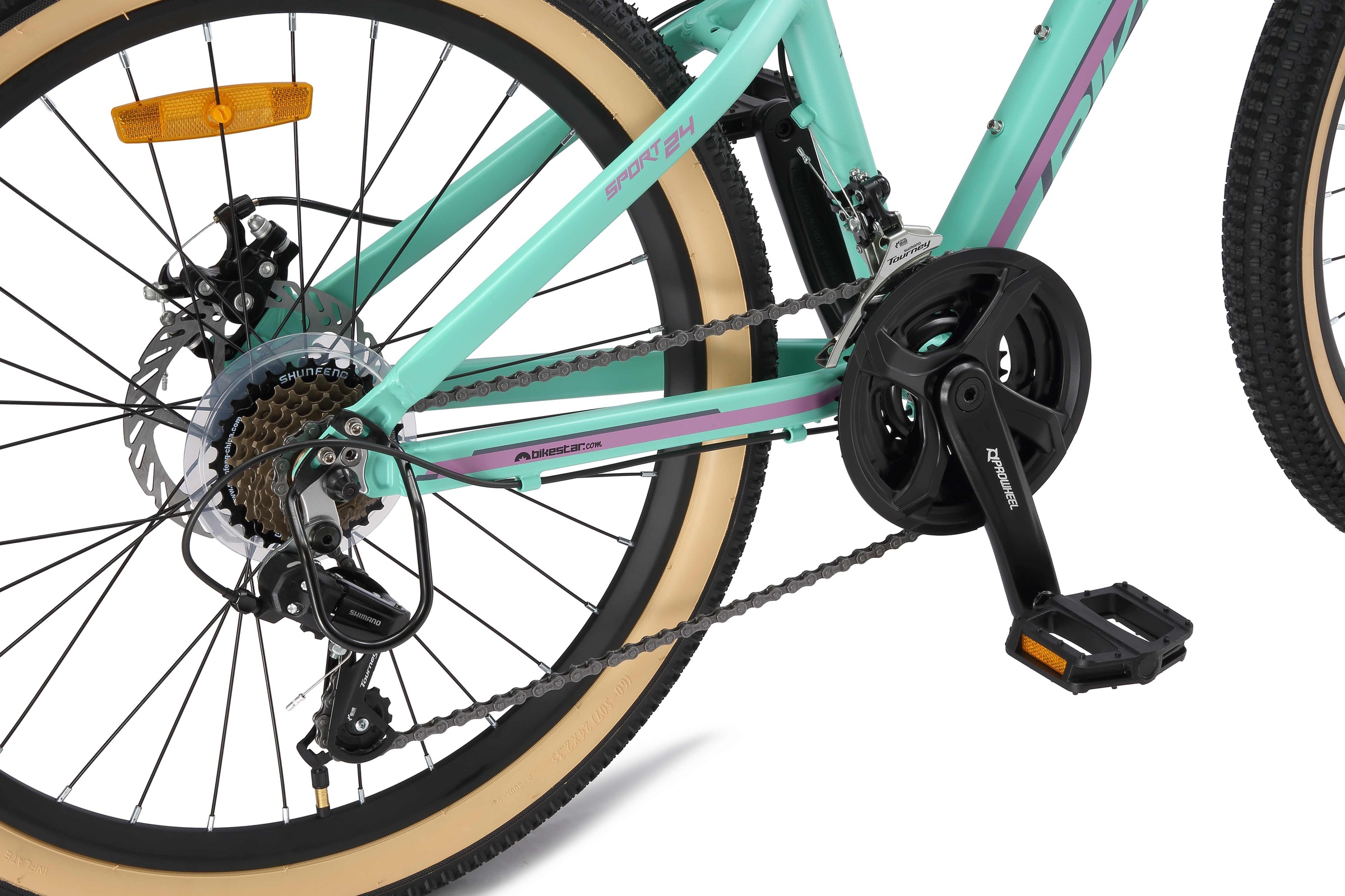 Bikestar Jugendfahrrad, 21 Gang, Shimano, RD-TY21 Schaltwerk, Kettenschaltung