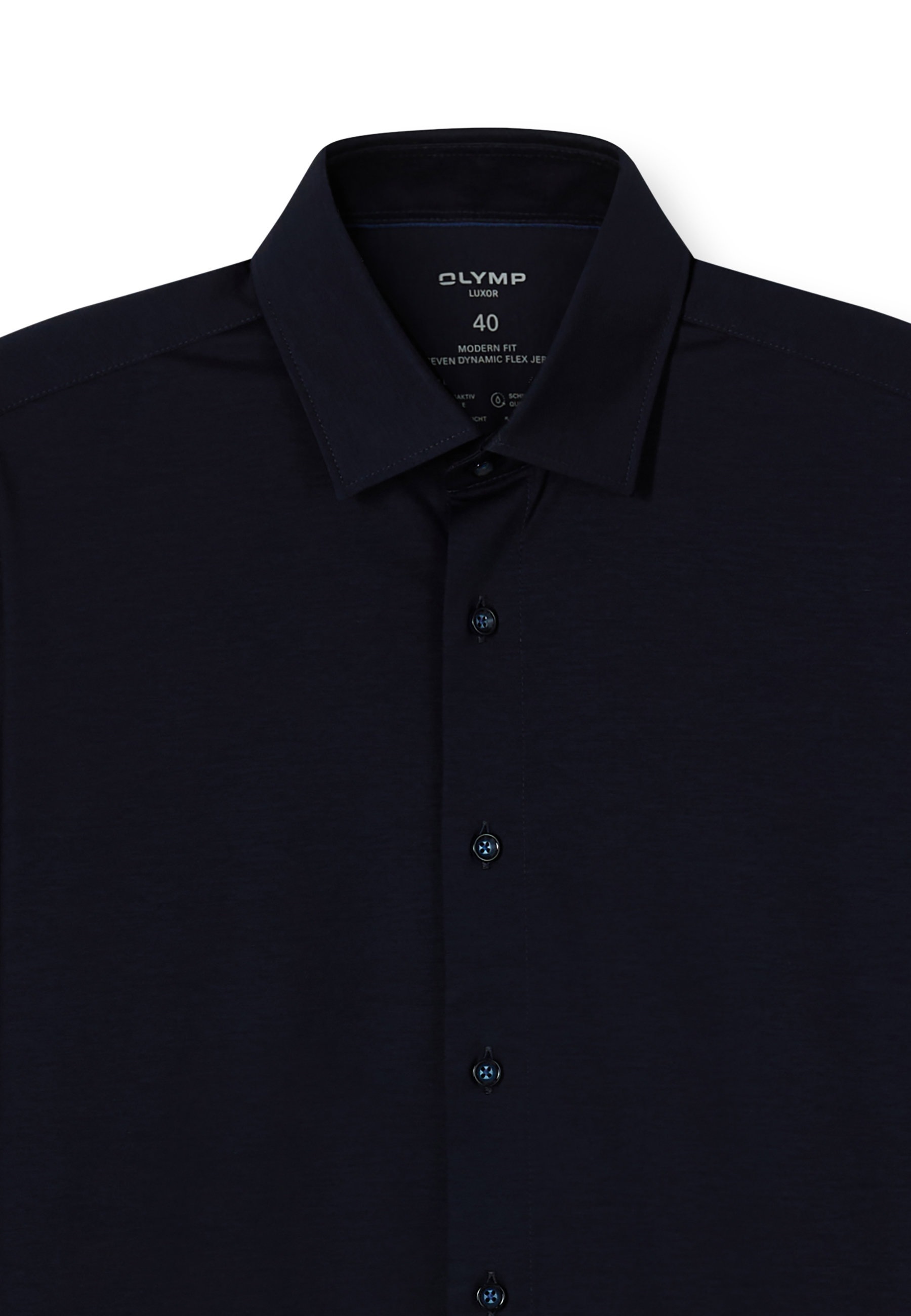 OLYMP Luxor 24/Seven modern fit Long Sleeve Shirt Blue 2
