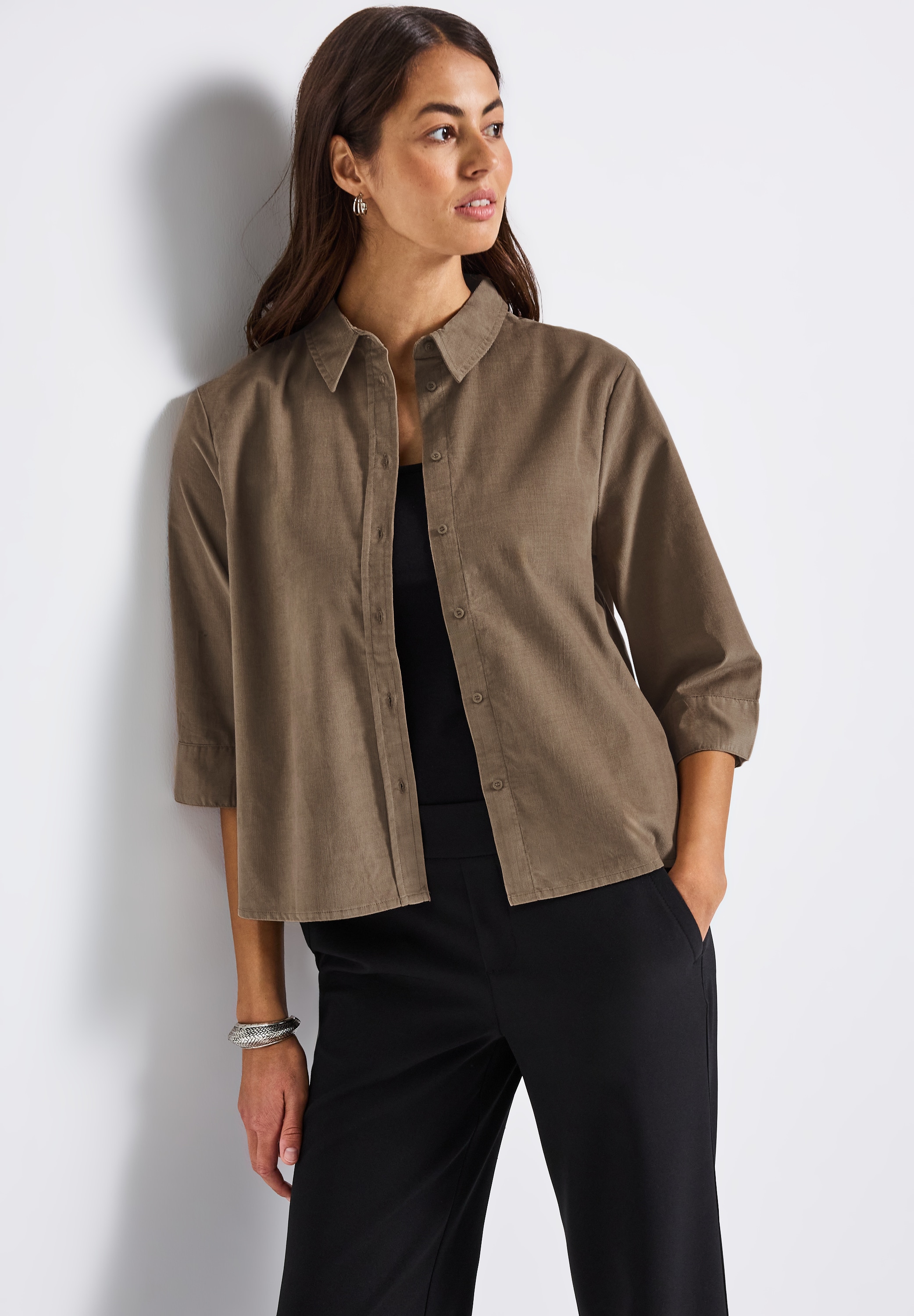 STREET ONE Hemdbluse, in Cord Qualität günstig online kaufen