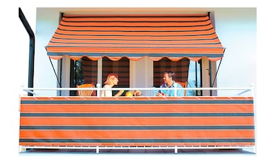Balkonsichtschutz, Meterware, orange-braun, H: 75 cm