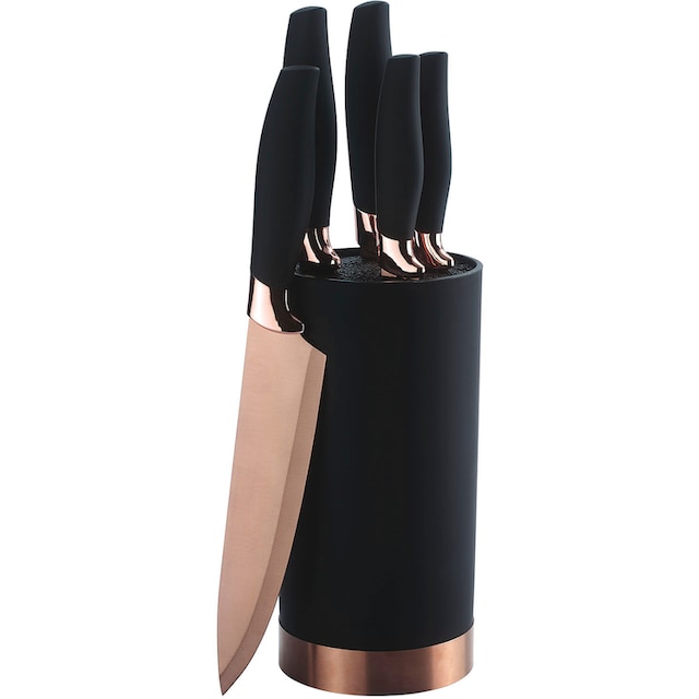 KING Messer-Set »QUISIN«, (Set, 6 tlg.), 5 Küchenmesser, 1 Messerblock, mit  Titan beschichtete Messerklingen kaufen | BAUR