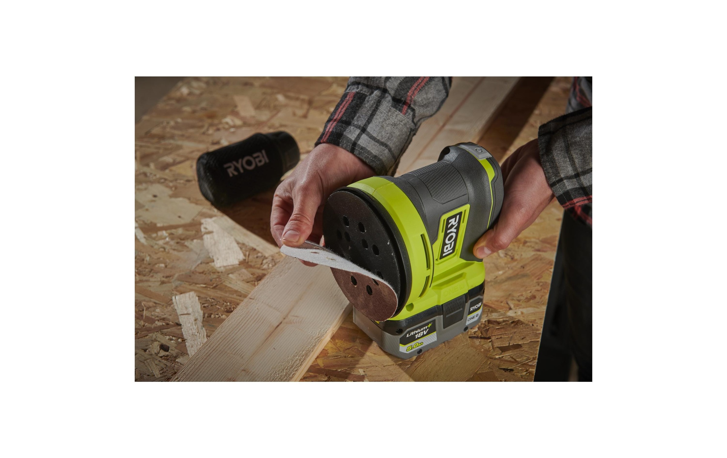RYOBI Akku-Exzenterschleifer »RYOBI RROS18-0, 18 V, Solo«