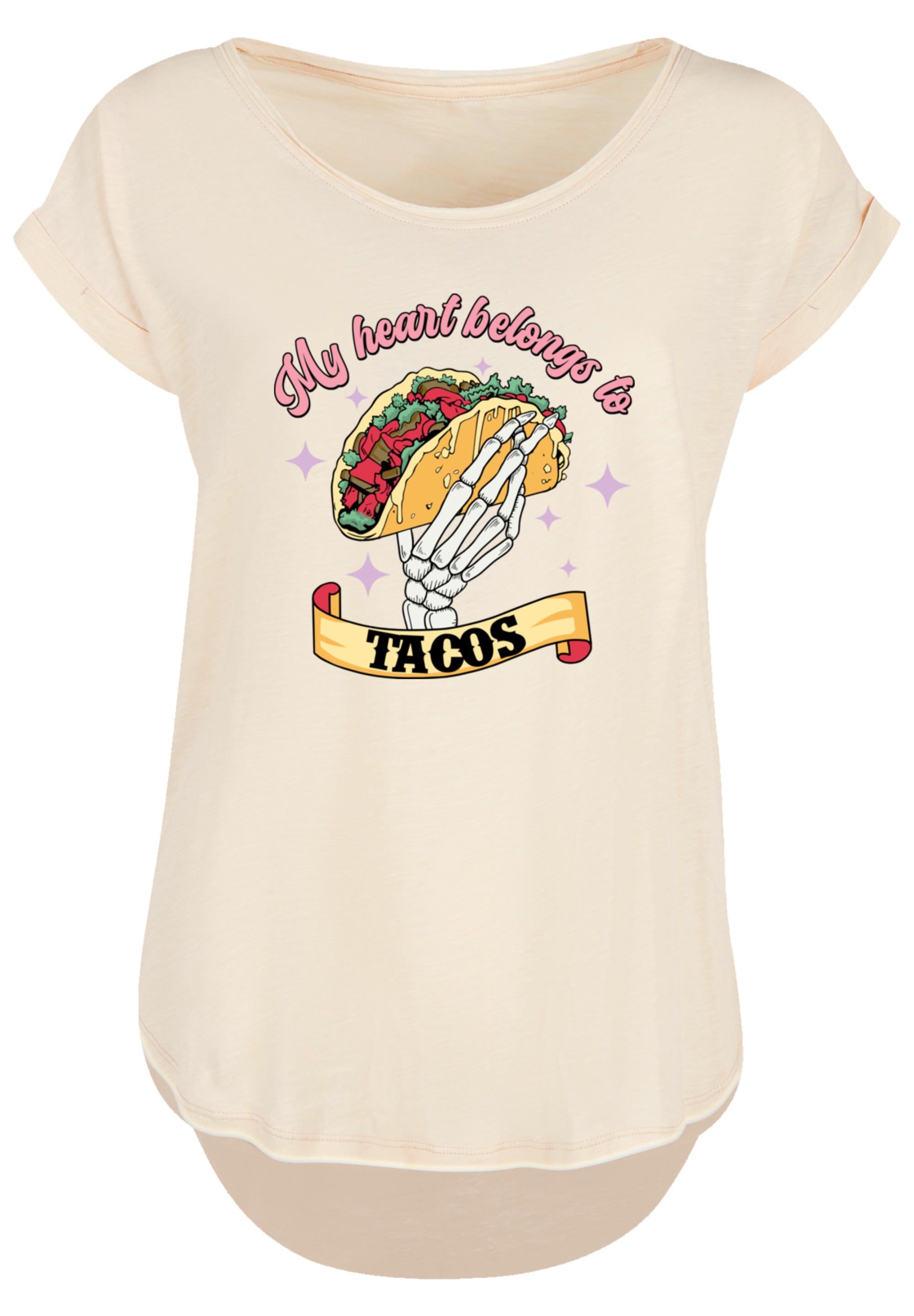 F4NT4STIC T-Shirt "Anti Valentinstag My Herz belongs to tacos", Premium Qua günstig online kaufen