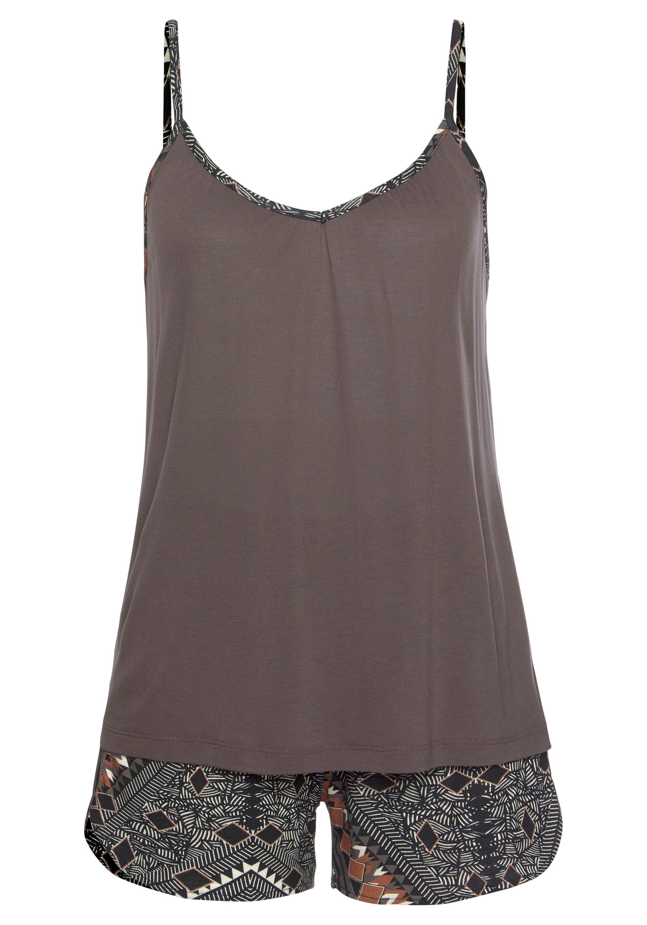 LASCANA Shorty 2 Stk. tlg., mit längenverstellbaren Spaghettiträgern günstig online kaufen