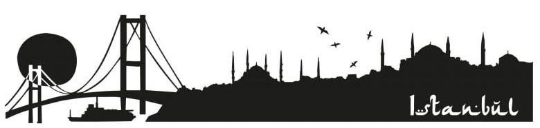 Wall-Art Wandtattoo »XXL Stadt Skyline Istanbul 120cm«, (1 St.), selbstklebend, entfernbar