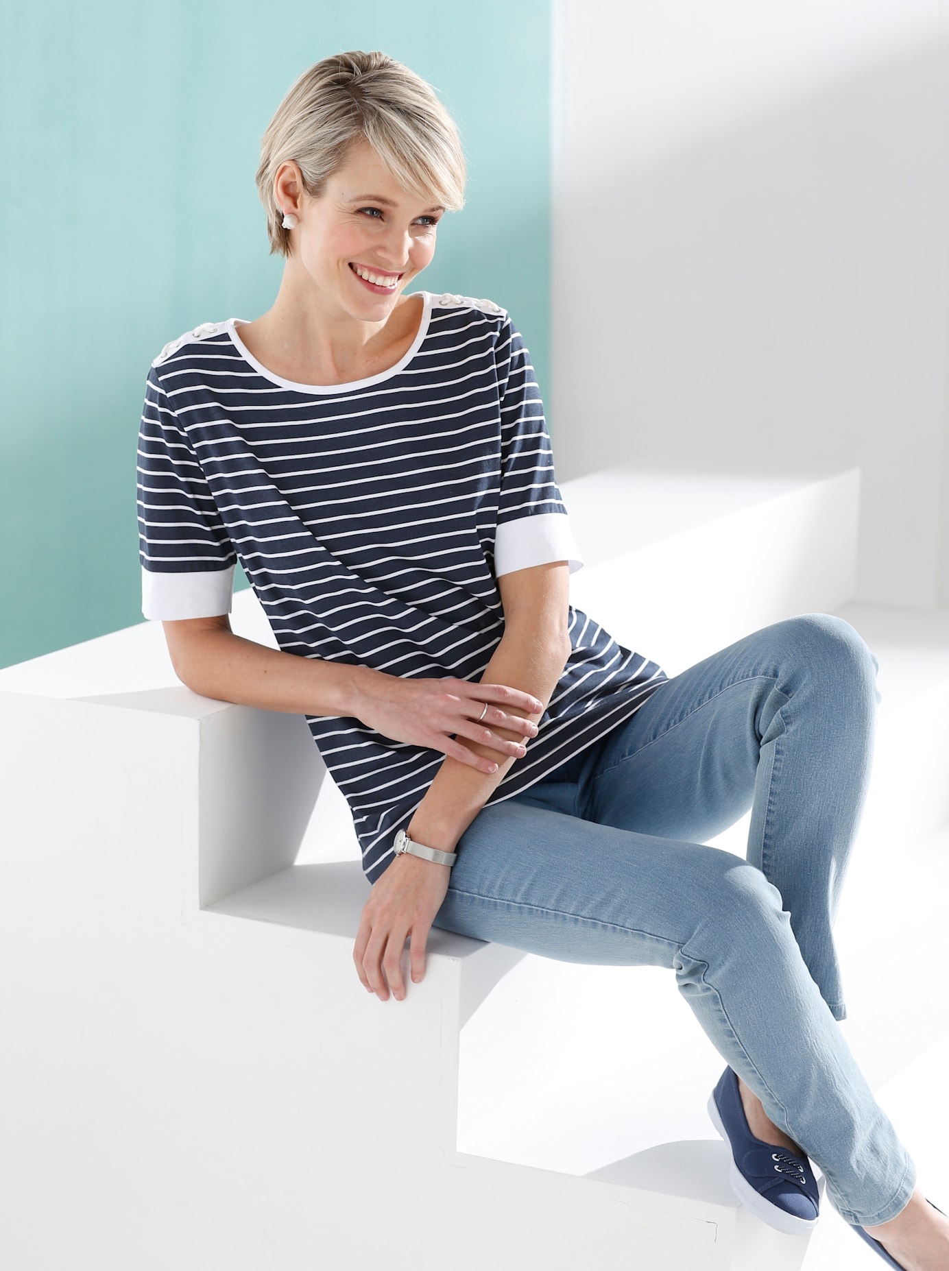Classic Basics Rundhalsshirt "Shirt" 1 Stk. tlg. günstig online kaufen