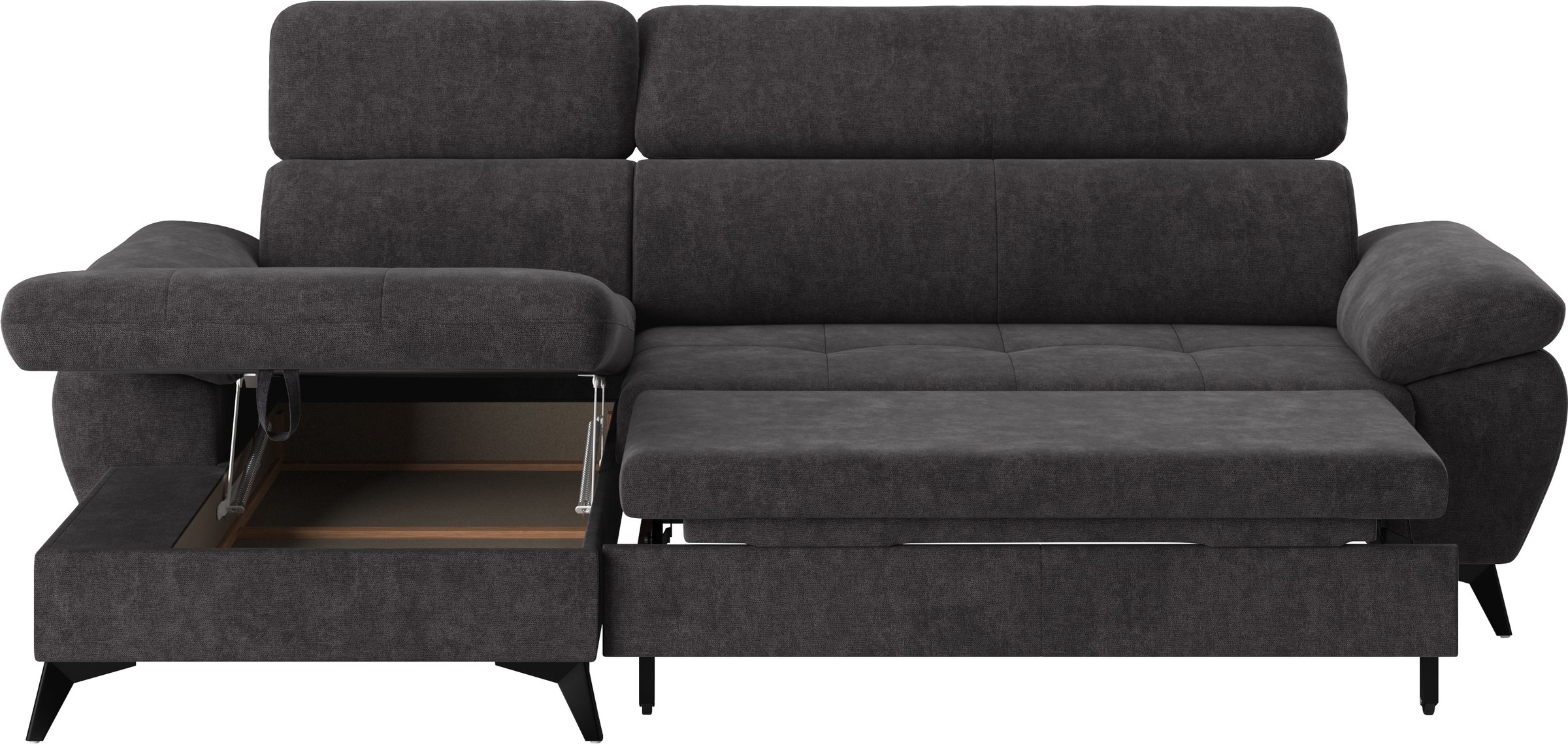 COTTA Ecksofa »Hudson L-Form«, mit Kopfteilverstellung, wahlweise mit Bettfunktion & Bettkasten
